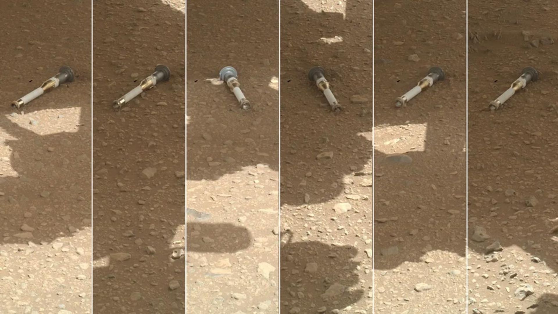 لوله‌های مهروموم‌شده حاوی نمونه‌های مریخ روی سطح سیاره سرخ
