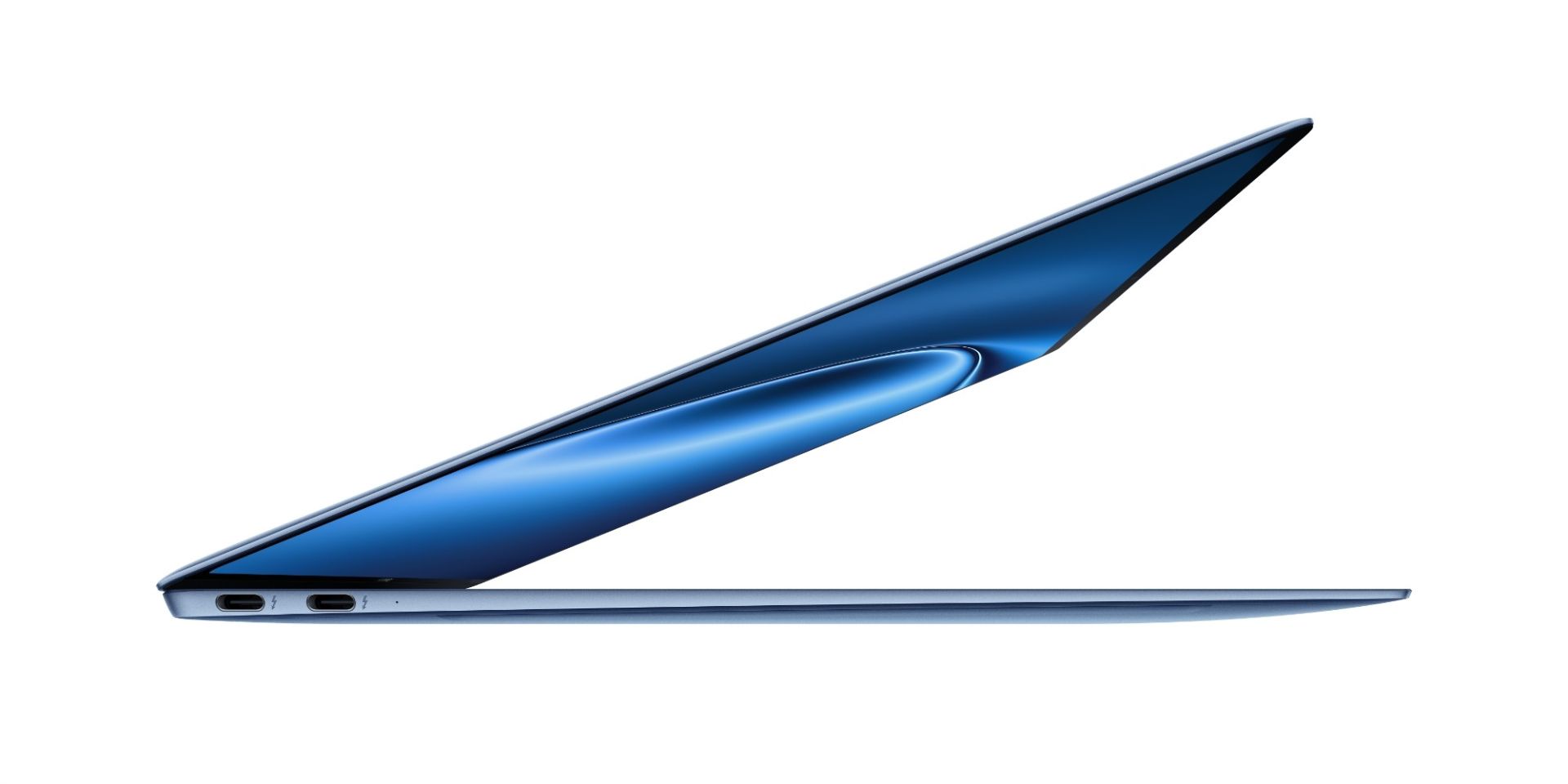 لپ تاپ هواوی میت بوک ایکس آبی از کنار