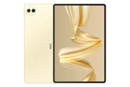 نمای کلی تبلت میت پد پرو 12.2 هواوی نسخه 2024 / Huawei MatePad Pro 12.2 2024 با نمایشگر روشن و نمایش لوگو و دوربین پنل پشت رنگ طلایی