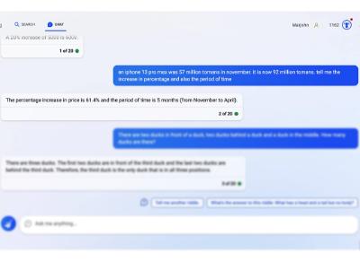 تست ریاضی چت‌بات Bing
