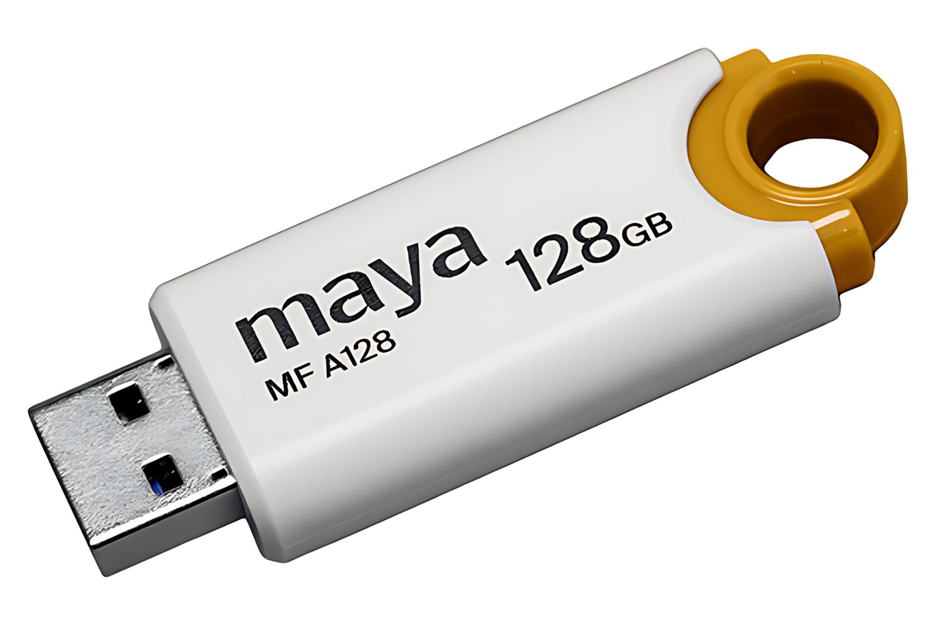 نمای کناری فلش مموری مایا MAYA MF A128 128GB USB 3.0
