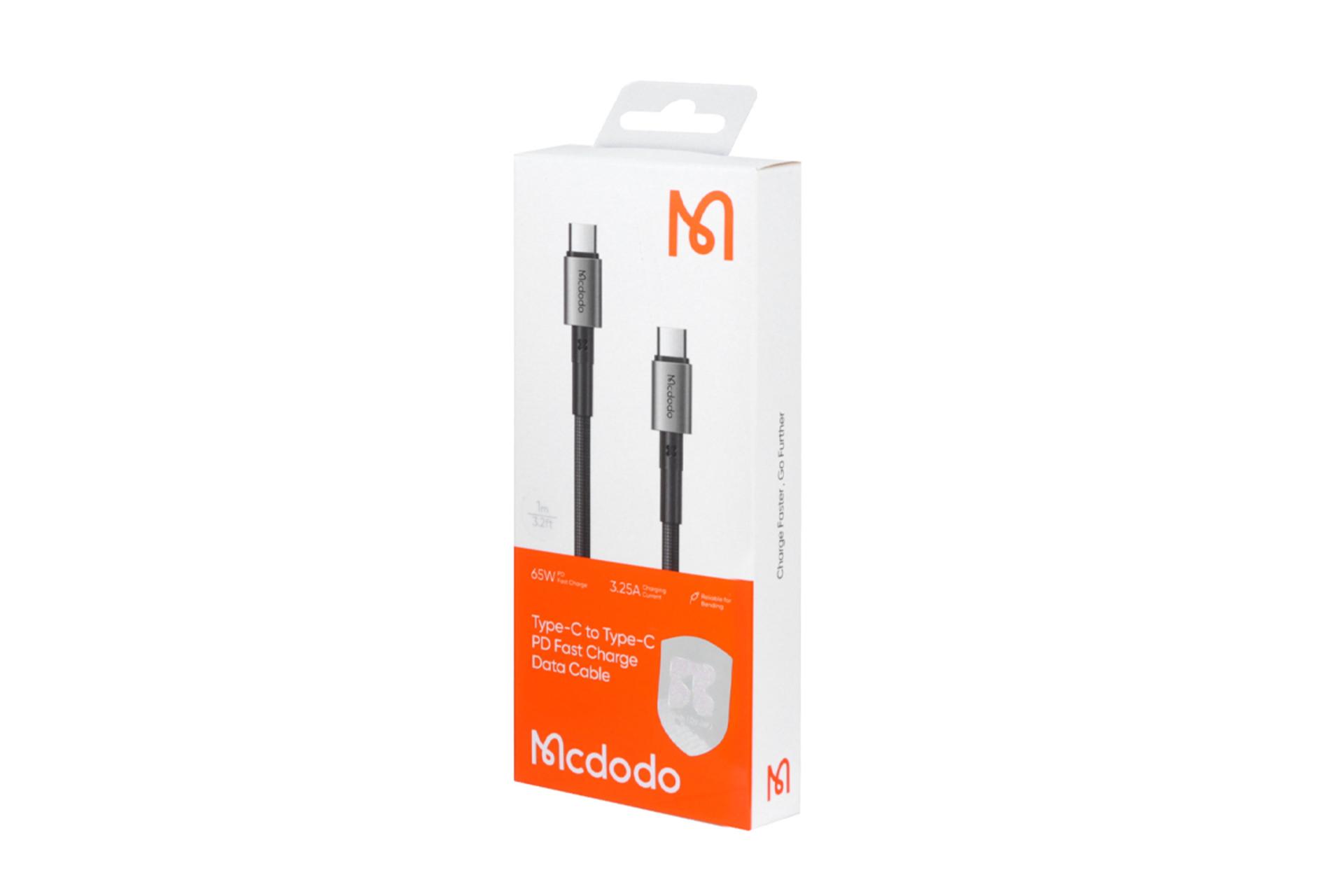 جعبه کابل شارژ USB مک دودو Type-C به Type-C مدل CA-313 با طول 1 متر