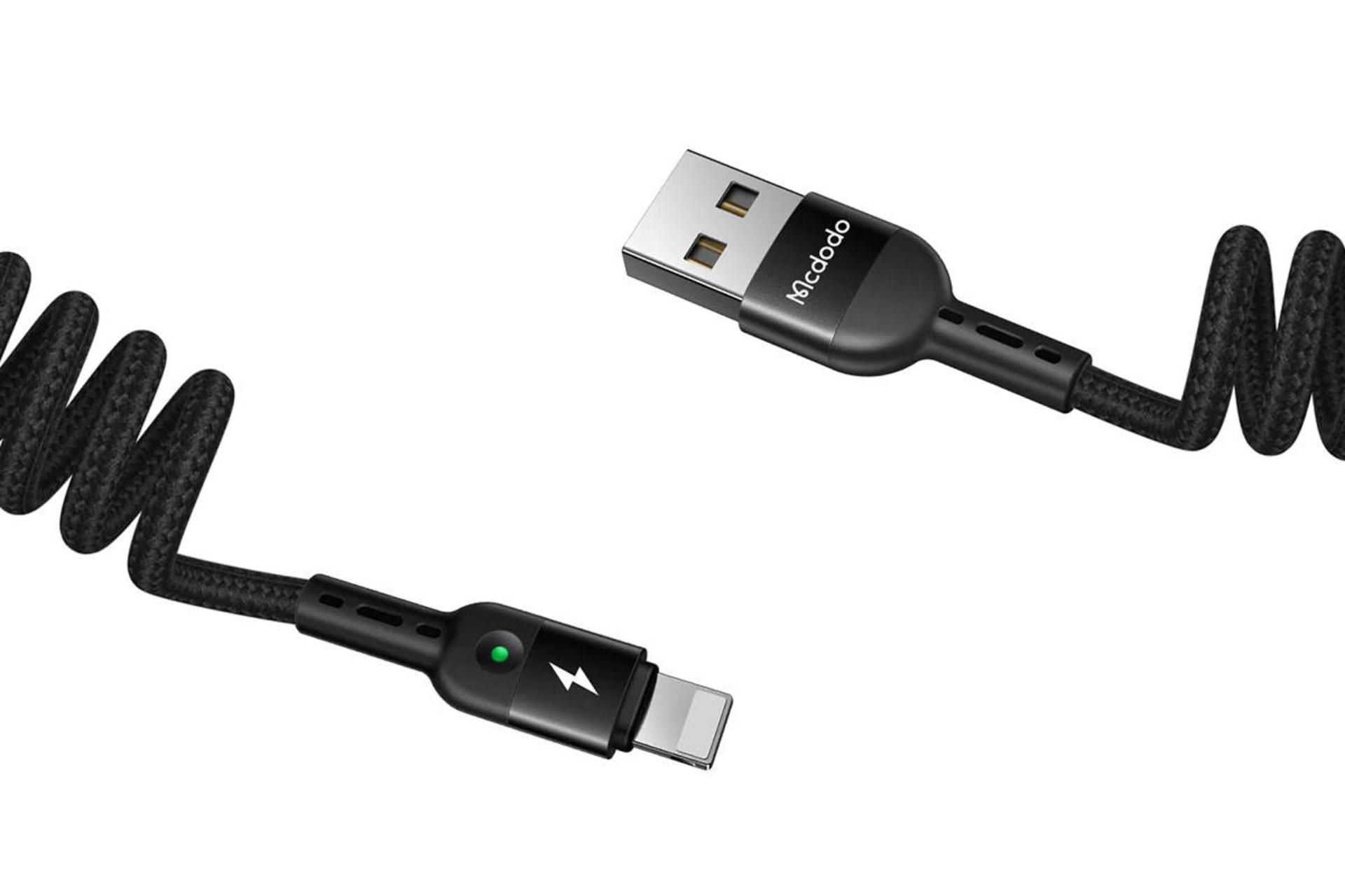 کانکتور و اتصال کابل شارژ USB مک دودو Type-A به Lightning مدل CA-6410 با طول 1.2 متر