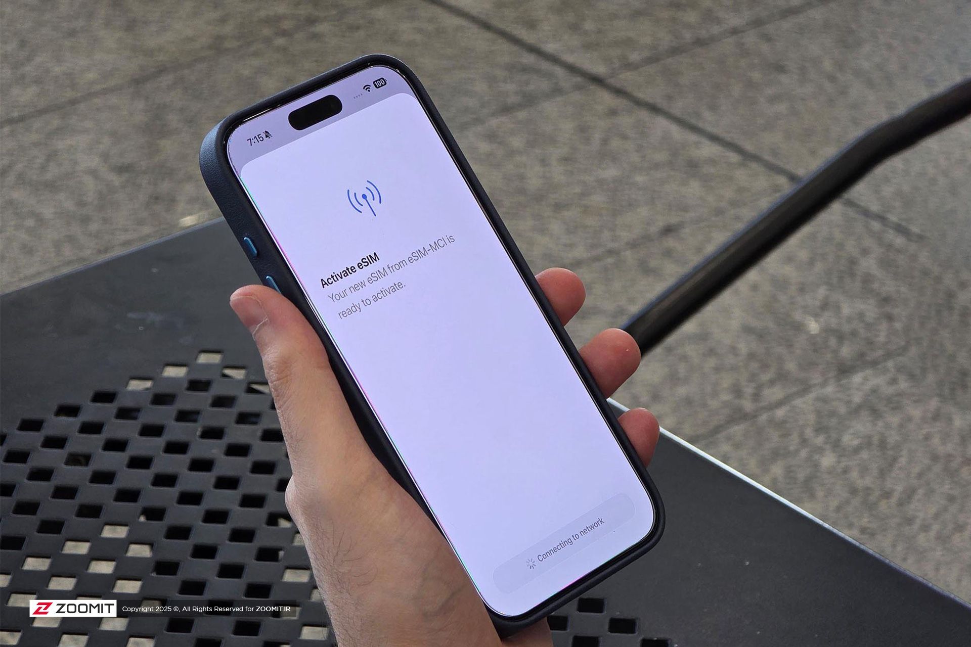 فعال سازی ای سیم همراه اول روی آیفون صفحه‌ی connecting to network