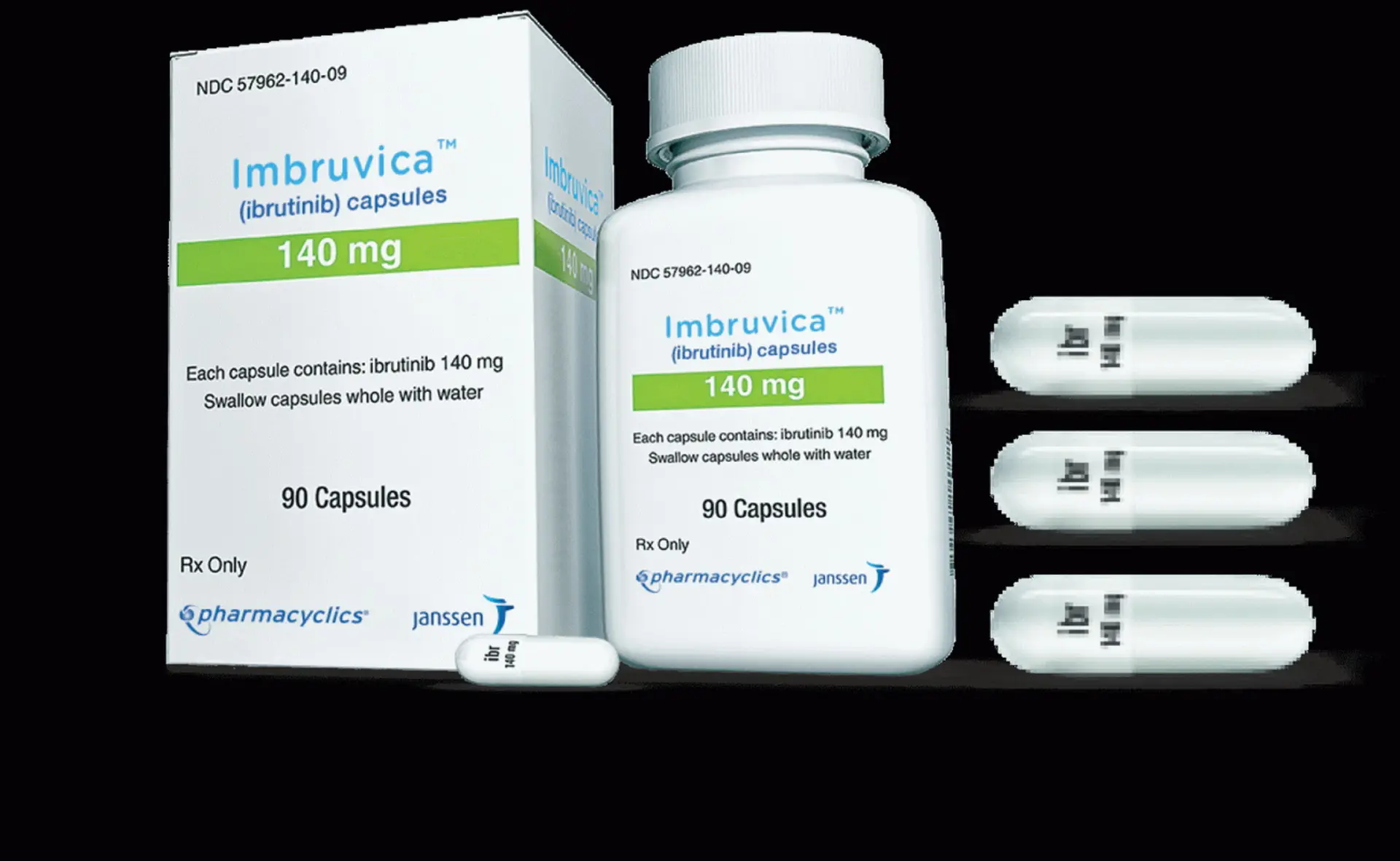 کپسول Imbruvica از شرکت فارماسایکلیکس برای درمان لوسمی لنفوسیتی مزمن (CLL)