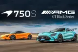 mclaren 750  mercedes amg gt black