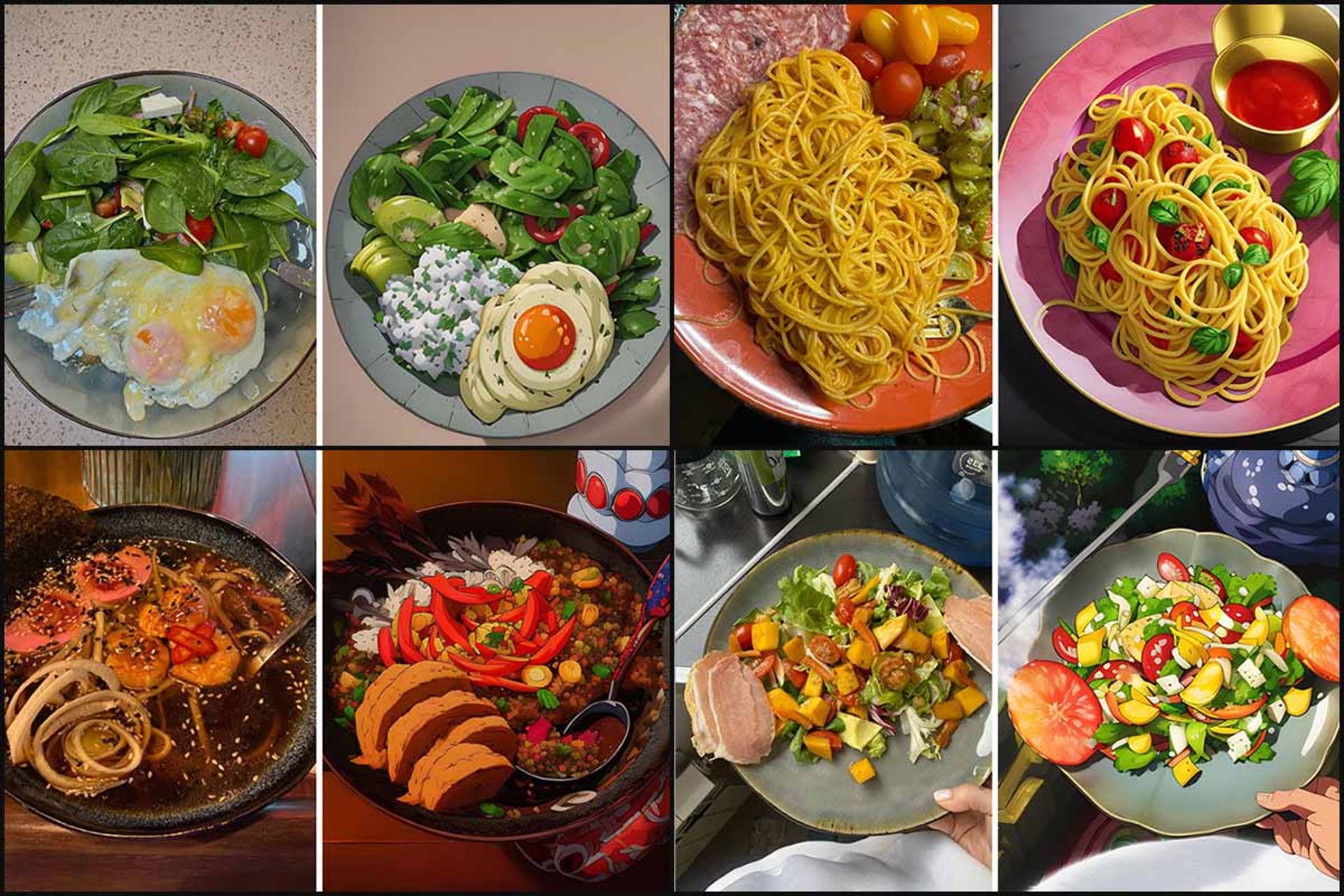 غذاها به سبک انیمه