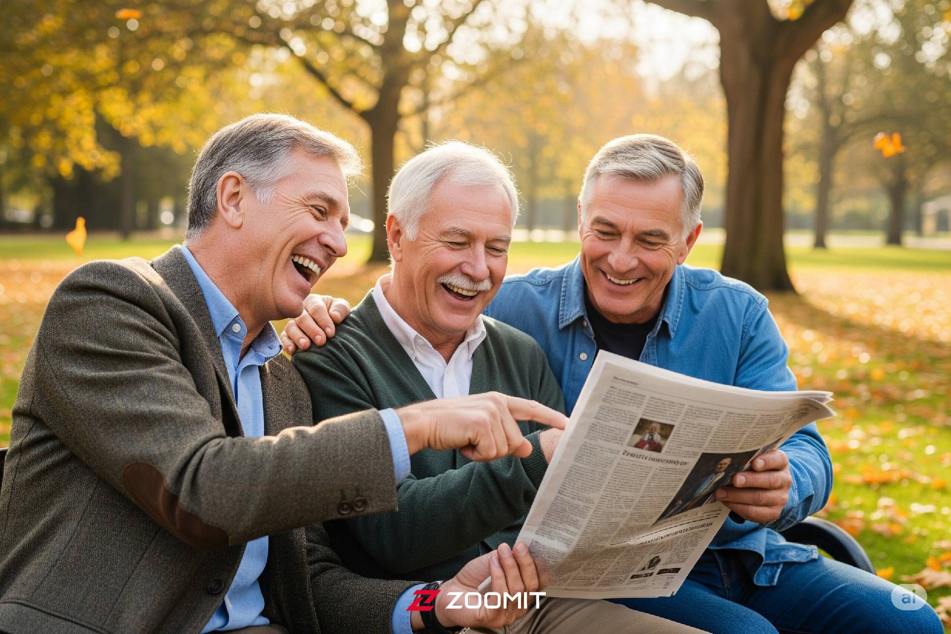 چند مرد مسن در پارک