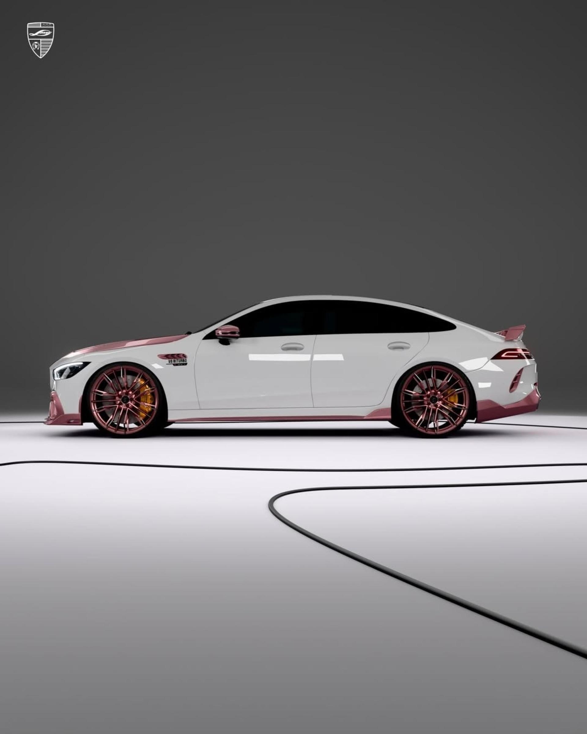 نمای کناری مدل سفارشی مرسدس AMG GT53