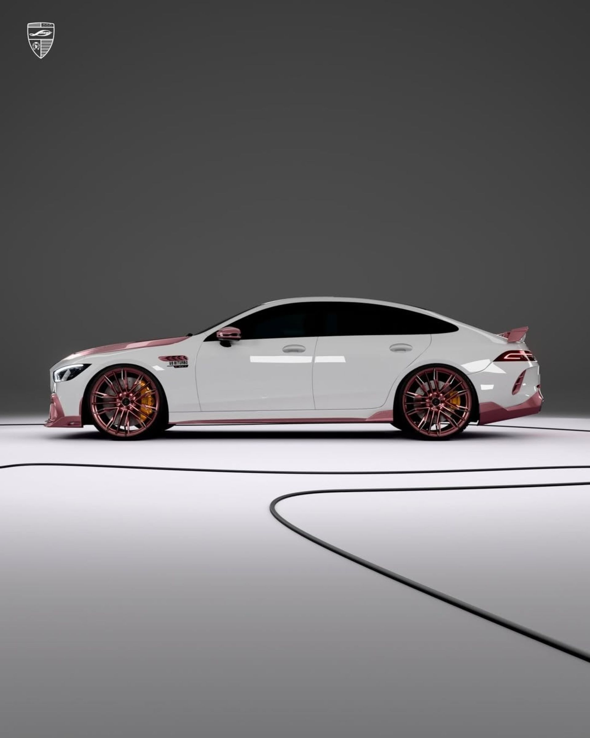 نمای کناری مدل سفارشی مرسدس AMG GT53