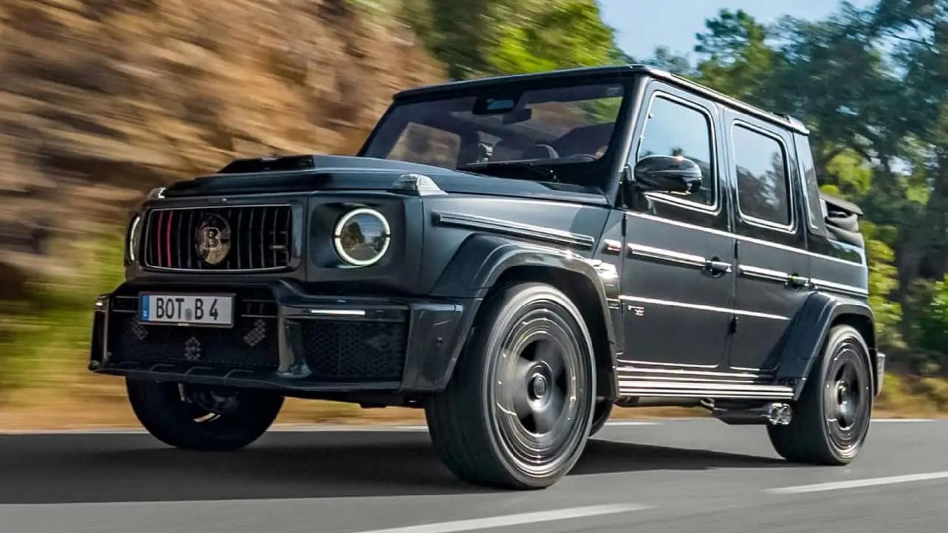 شاسی‌بلند مرسدس جی‌کلاس (Mercedes-Benz G-Class) با تیونینگ برابوس در حال حرکت