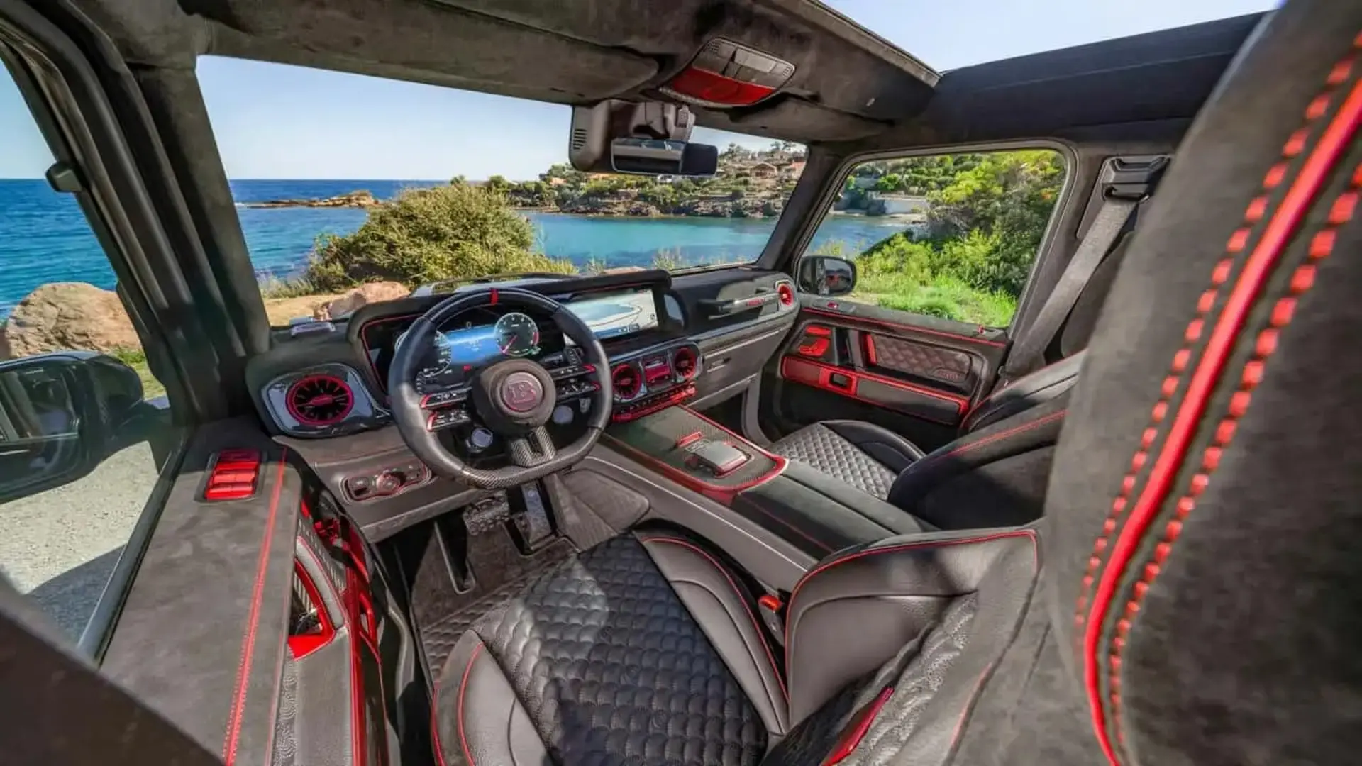 کابین لوکس شاسی‌بلند مرسدس جی‌کلاس (Mercedes-Benz G-Class) با طراحی برابوس