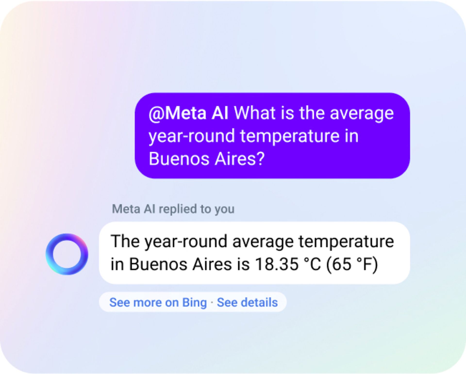 پرسیدن سوال از هوش مصنوعی متا Meta AI