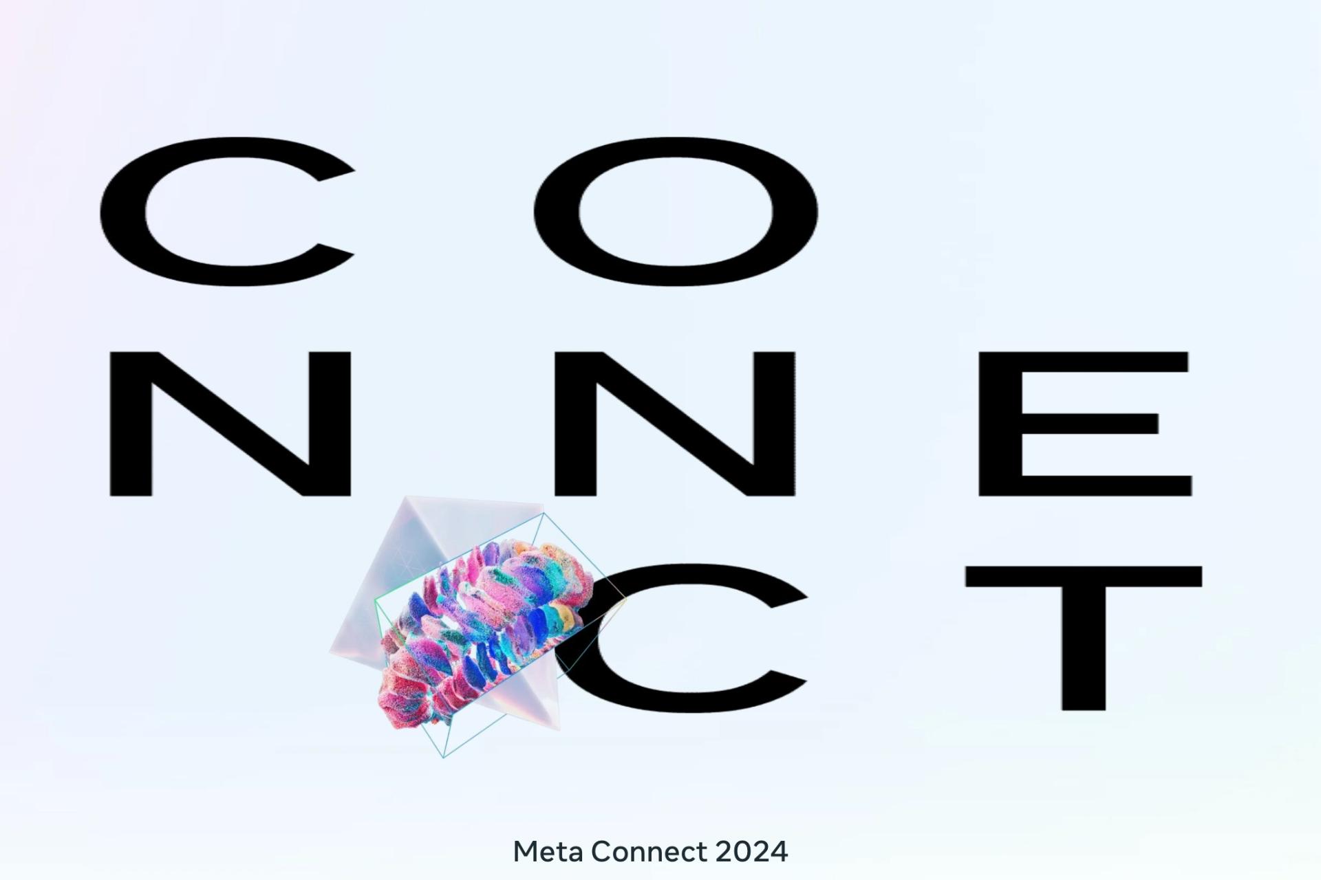 حروف انگلیسی نوشته‌ی عبارت Meta connect 2024