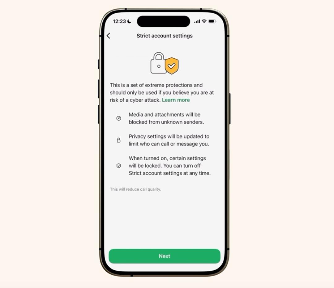 قابلیت امنیتی پیشرفته‌ی واتساپ