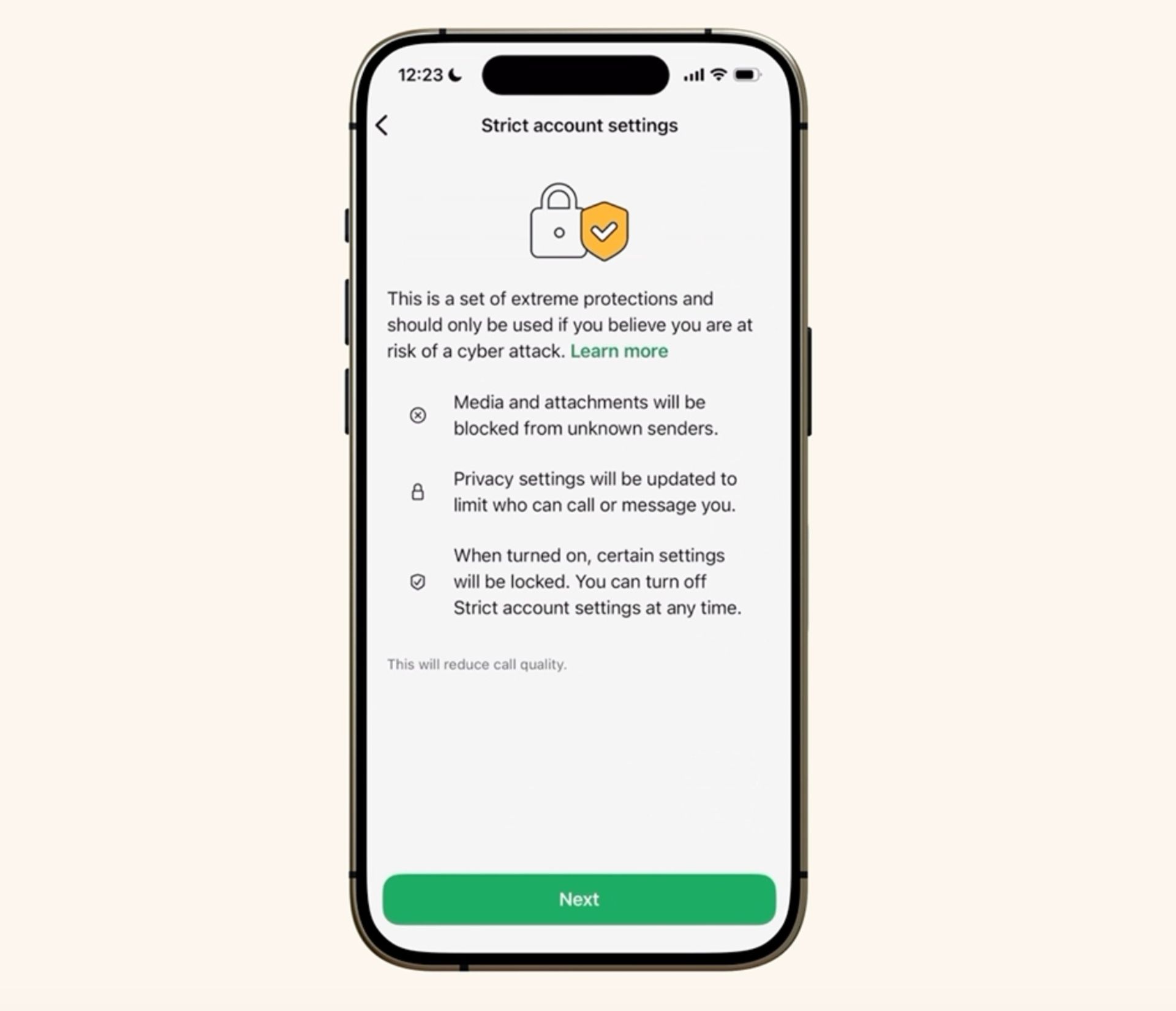 قابلیت امنیتی پیشرفته‌ی واتساپ