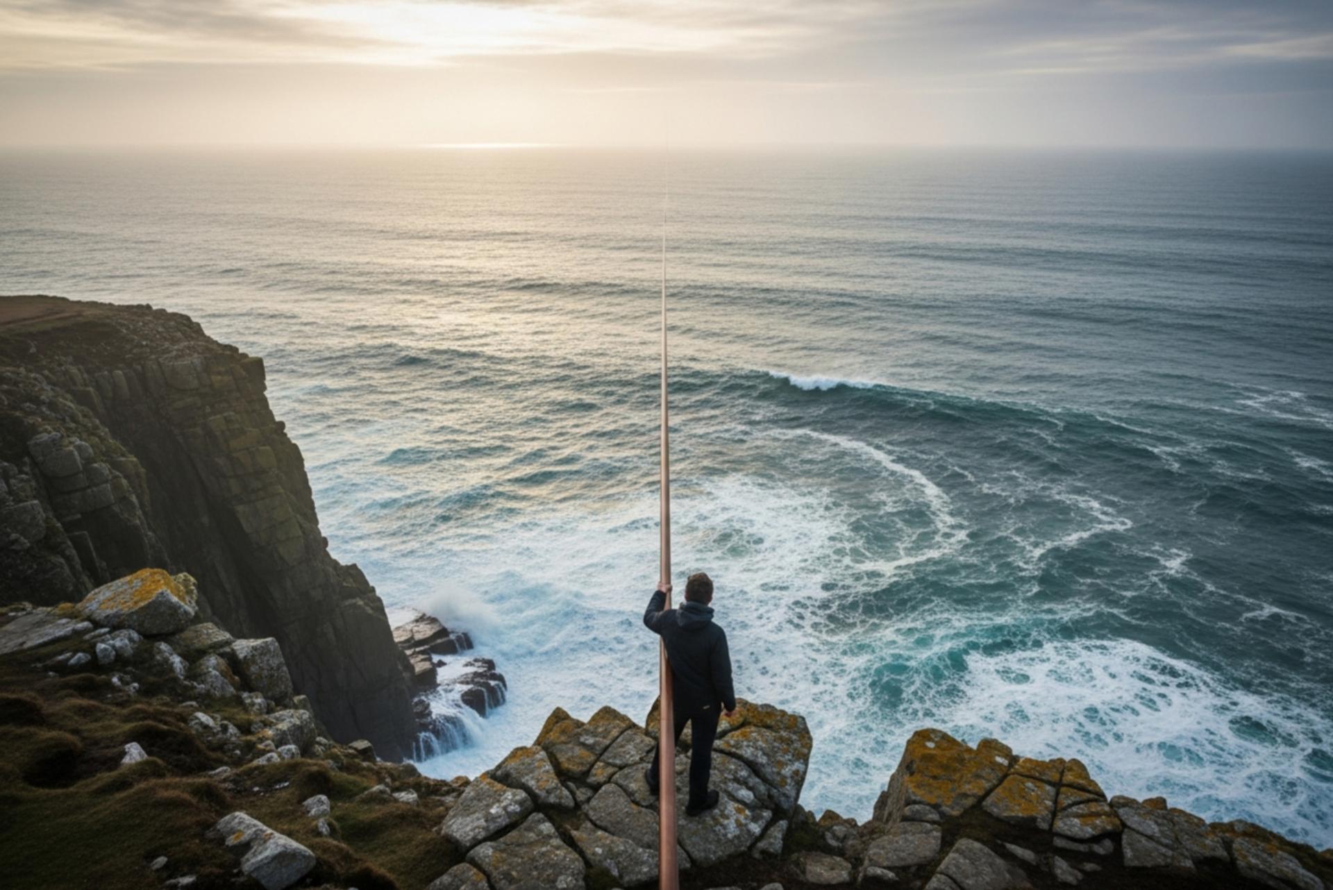 میله فلزی بلند بین انگلستان و فرانسه