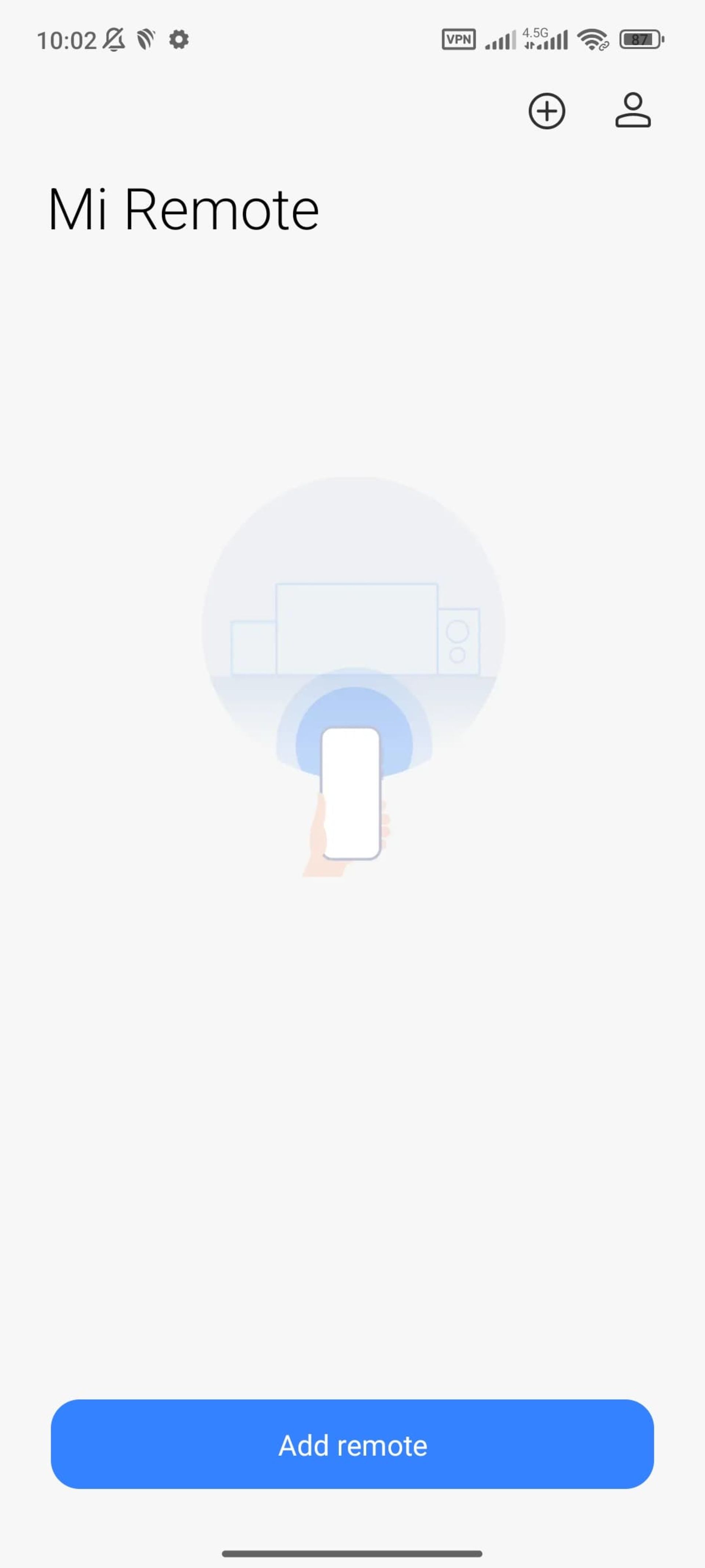اسکن دستگاه در اپلیکیشن Mi Remote Controller