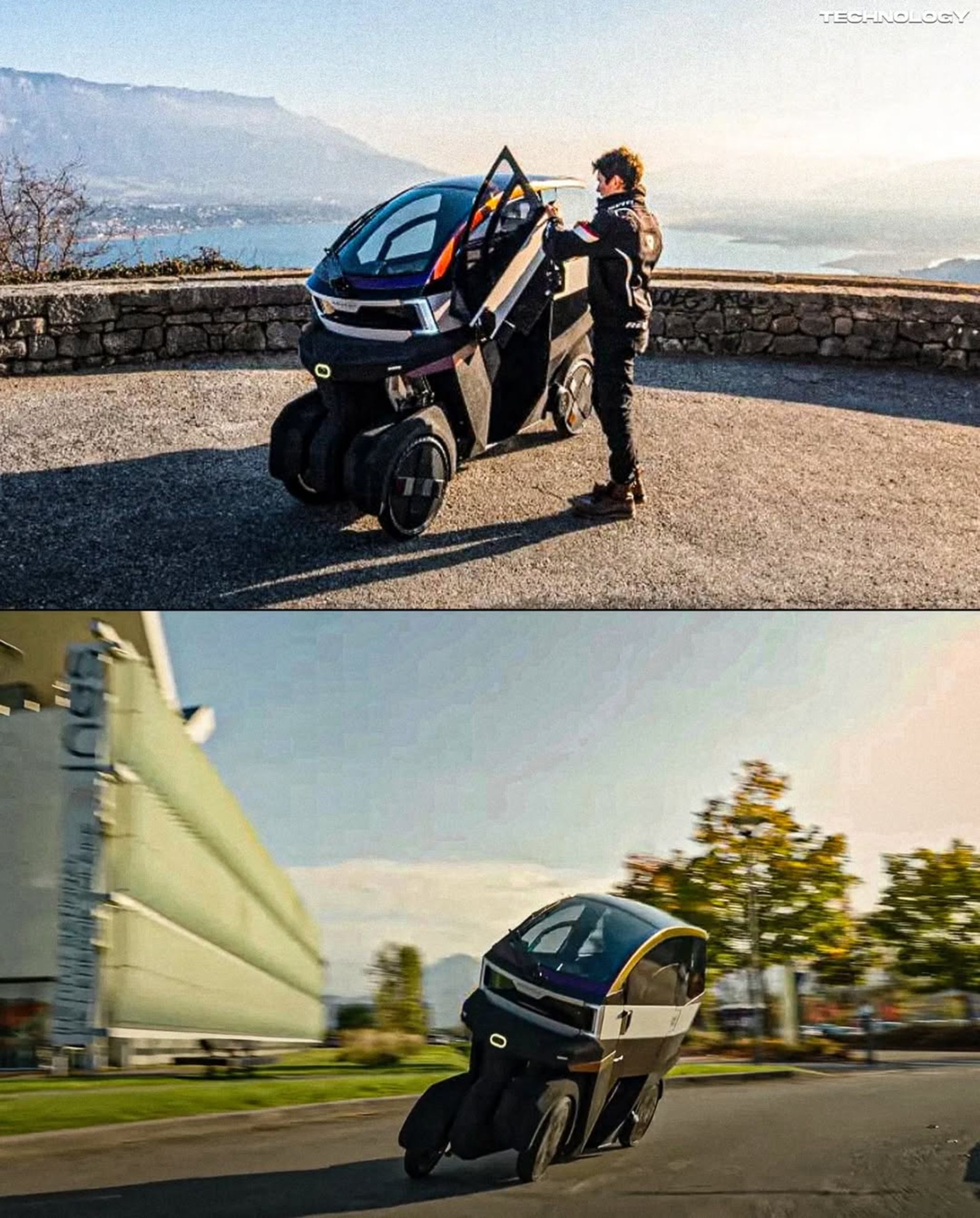 نمای جلو و عقب میکروکار ایموشن در شهر