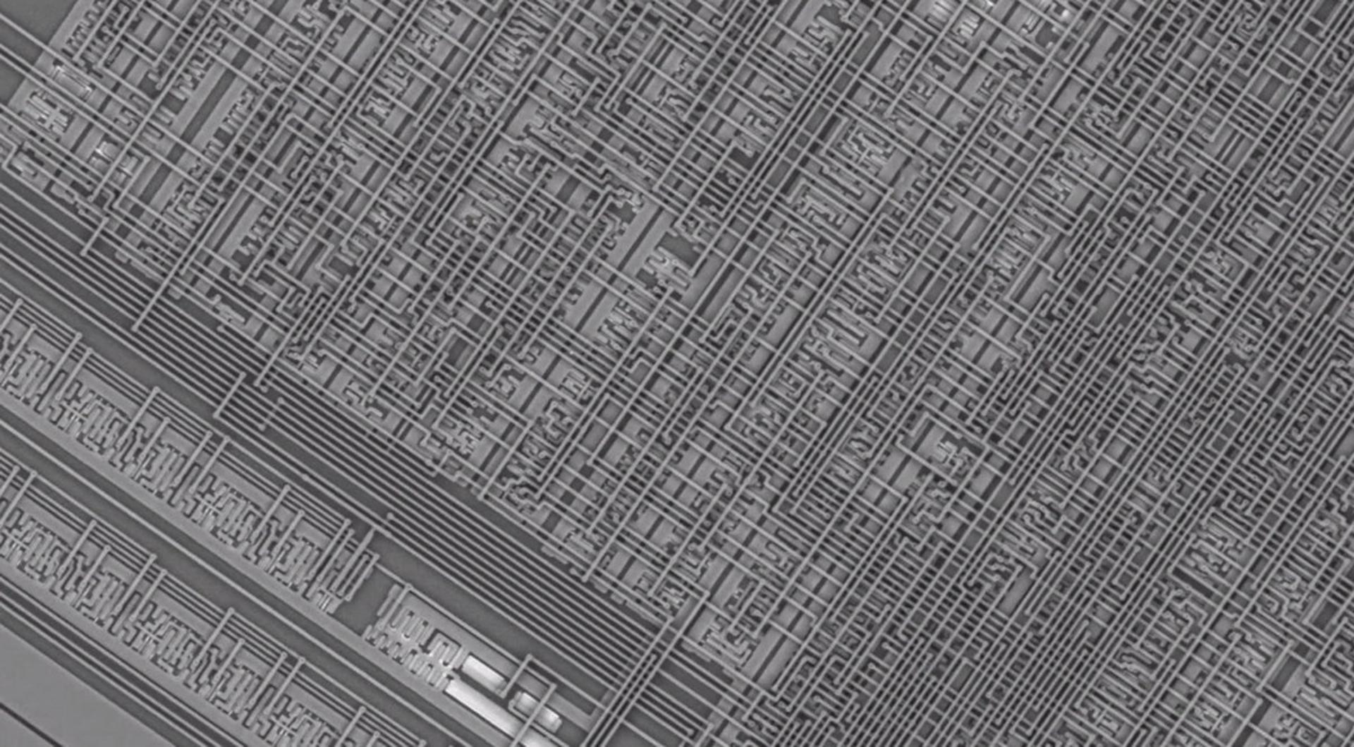 نمای ماکرو تراشه کامپیوتری