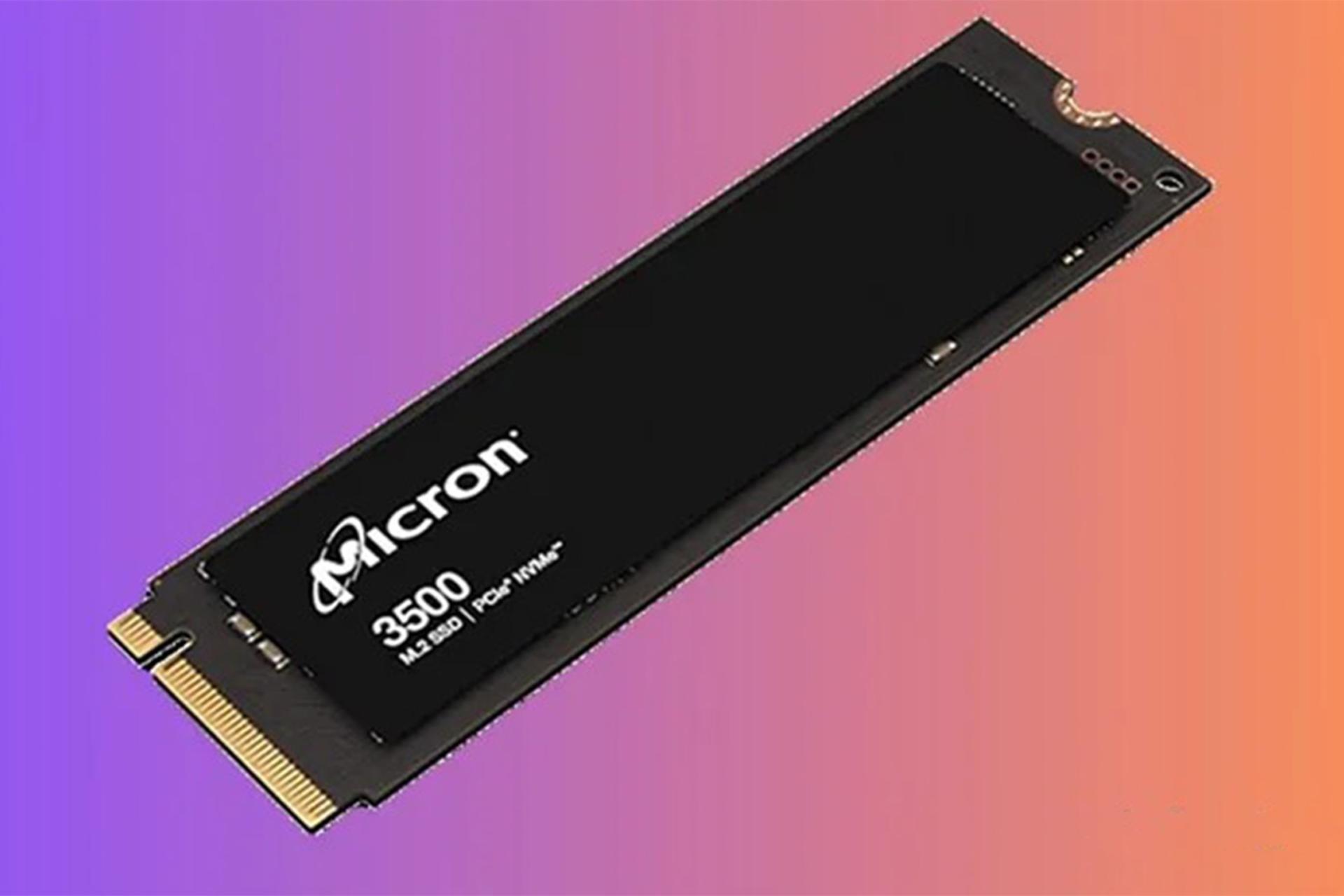 فضای ذخیره‌سازی SSD مایکرون ۳۵۰۰ از نمای بالا