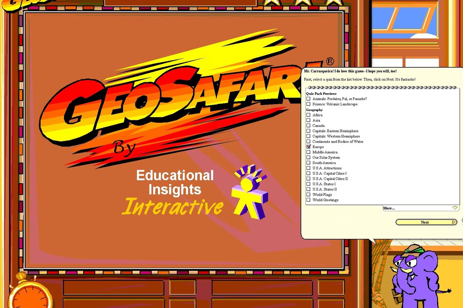 نرم افزار GeoSafari در مایکروسافت باب