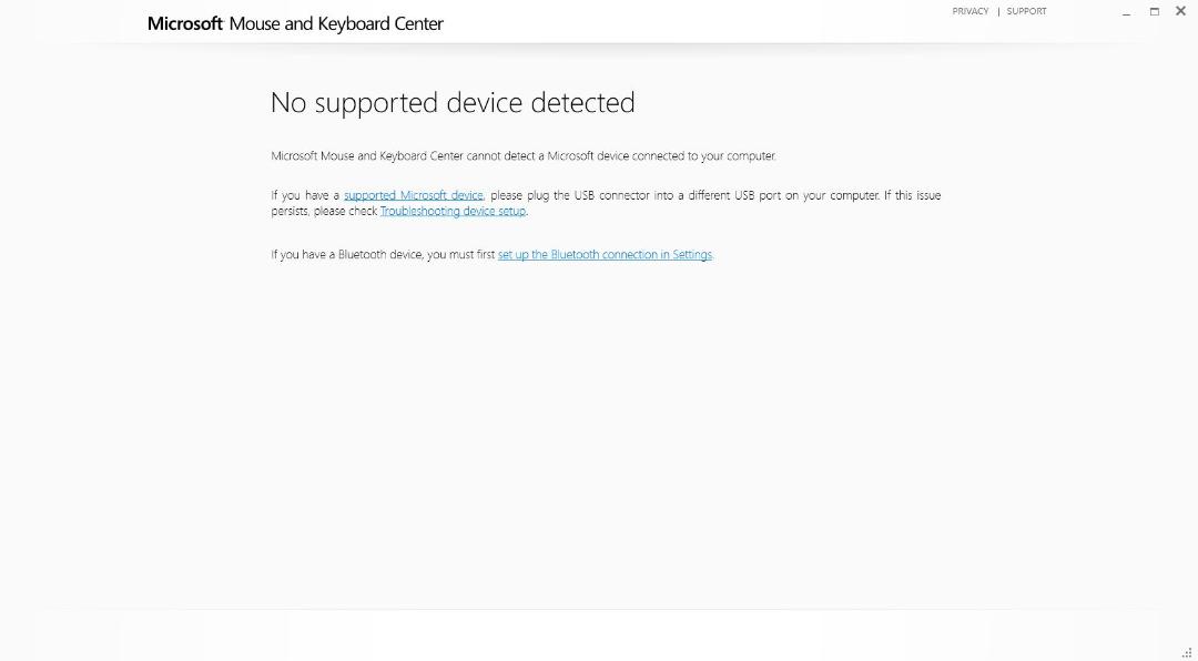تصویری از برنامه microsoft mouse and keyboard center