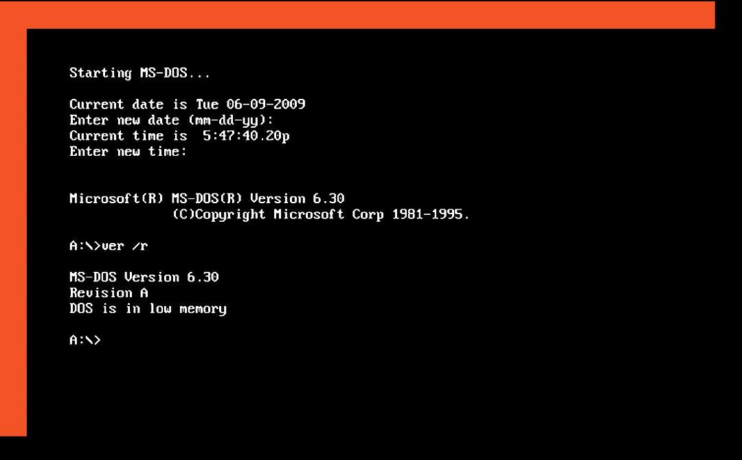 محیط سیستم‌عامل MS-DOS