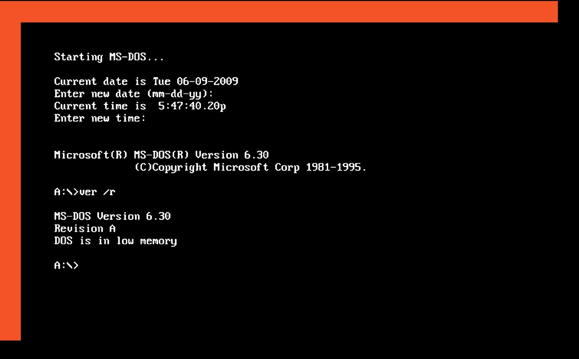 محیط سیستم‌عامل MS-DOS