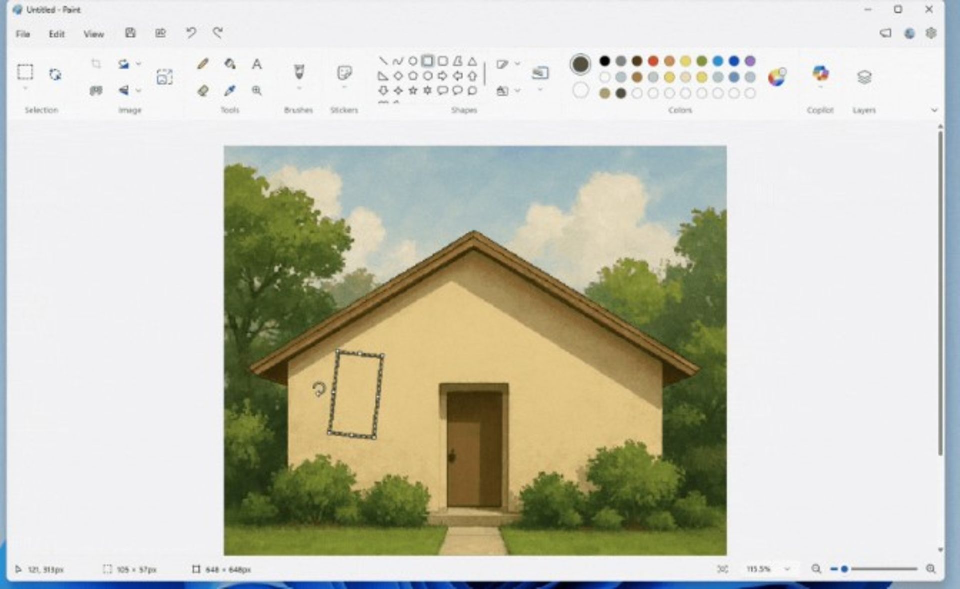 نحوه‌ی کار ویژگی Freeform rotate اپلیکیشن Paint