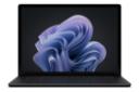 نمای رو به روی سرفیس لپ تاپ 6 مایکروسافت 13 اینچ / Microsoft Surface Laptop 6 با نمایشگر روشن و نمایش لبه جلو رنگ مشکی