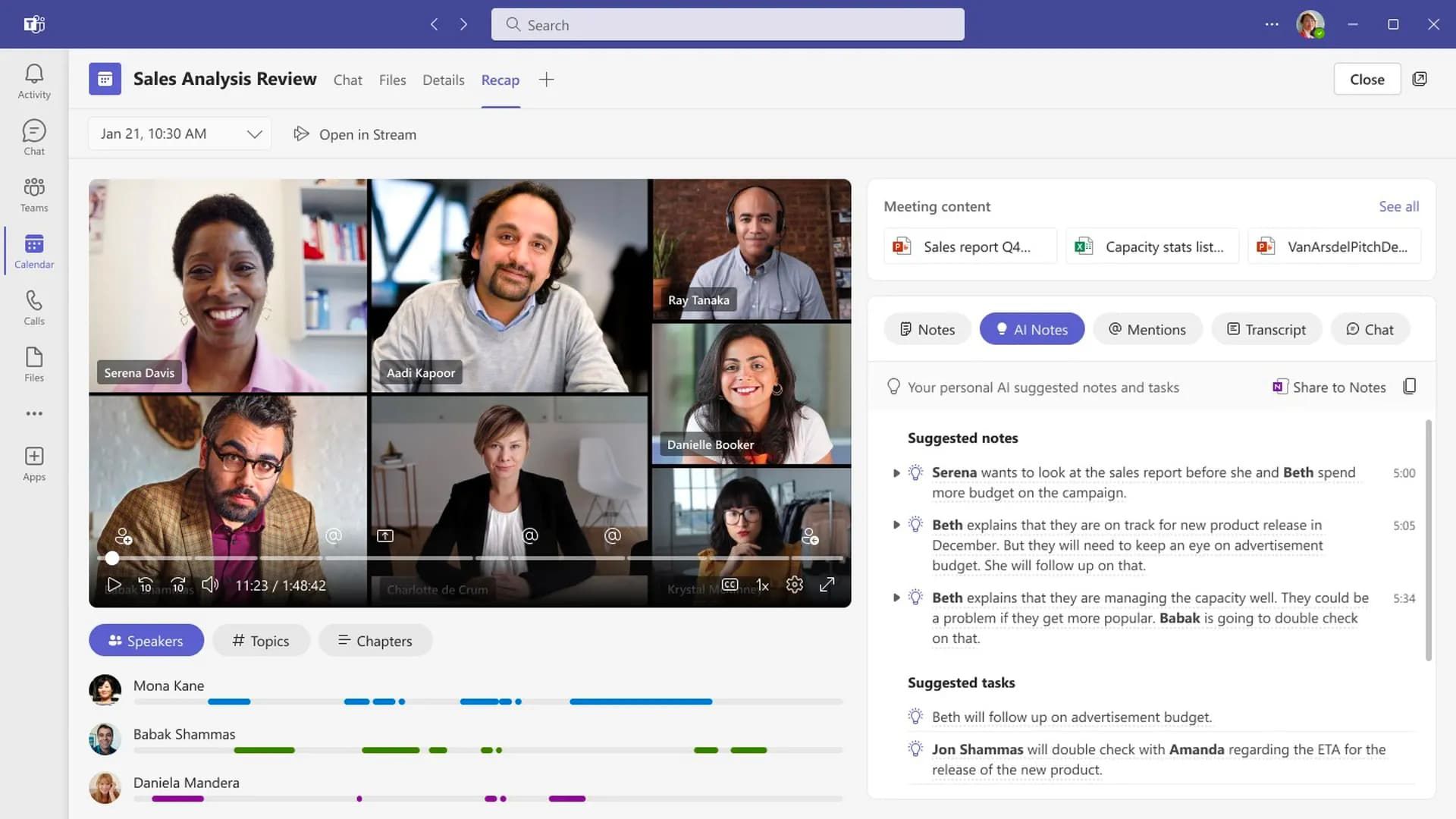 اسکرین شات مایکروسافت تیمز پریمیوم / Microsoft Teams Premium جلسه ویدیویی