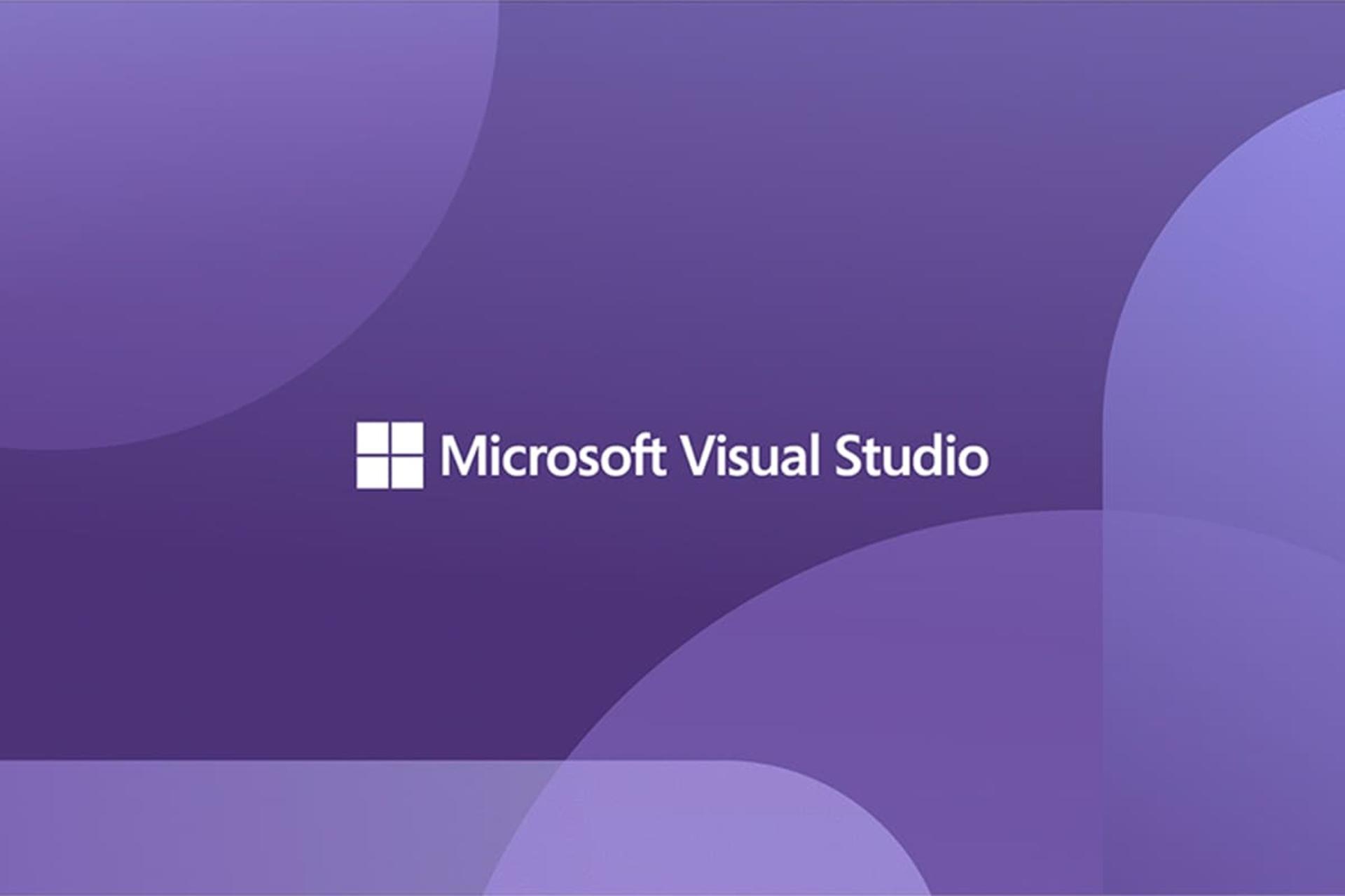 مایکروسافت ویژوال استودیو / Visual Studio لوگو پس زمینه بنفش