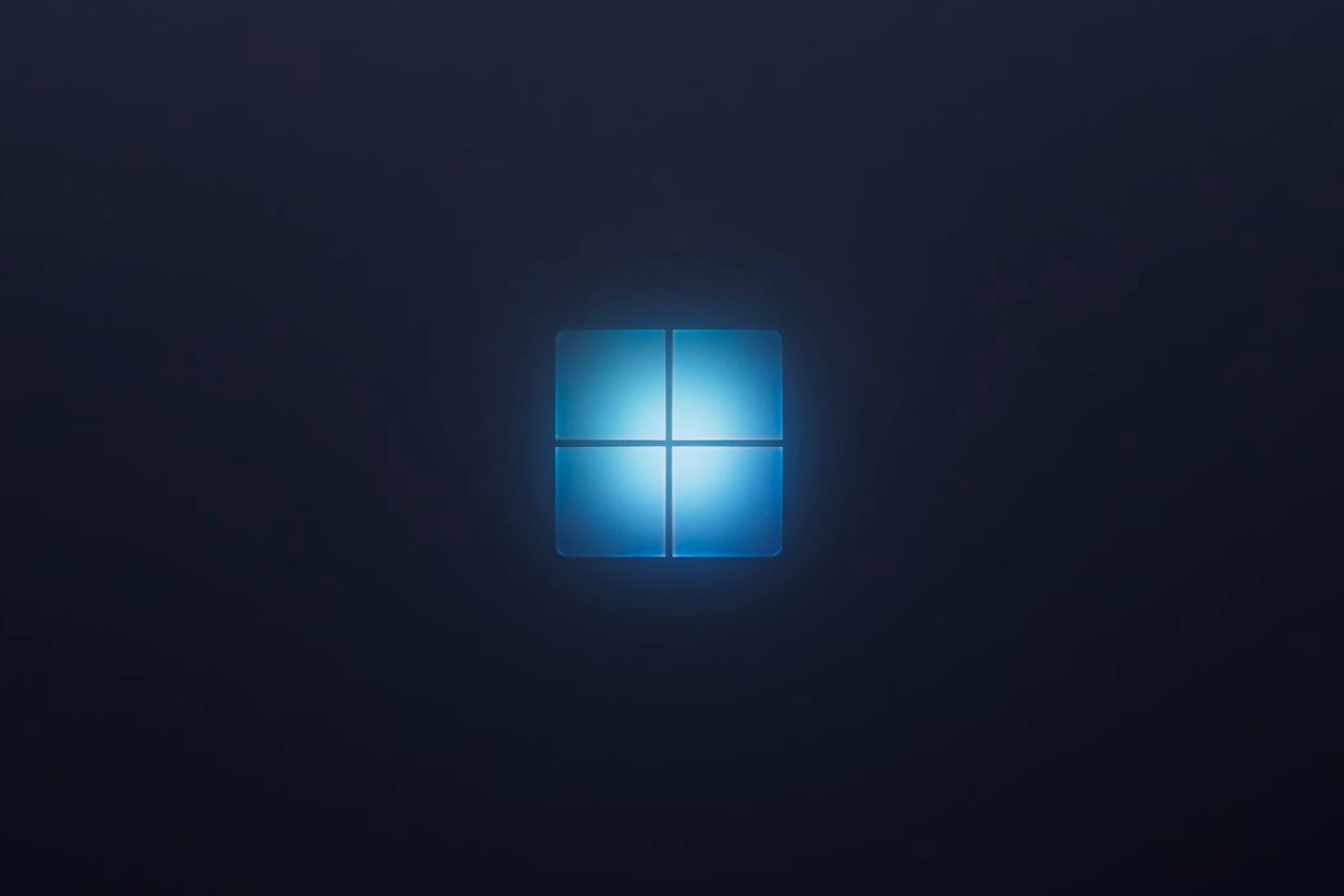 لوگو ویندوز / Windows در پس زمینه تاریک