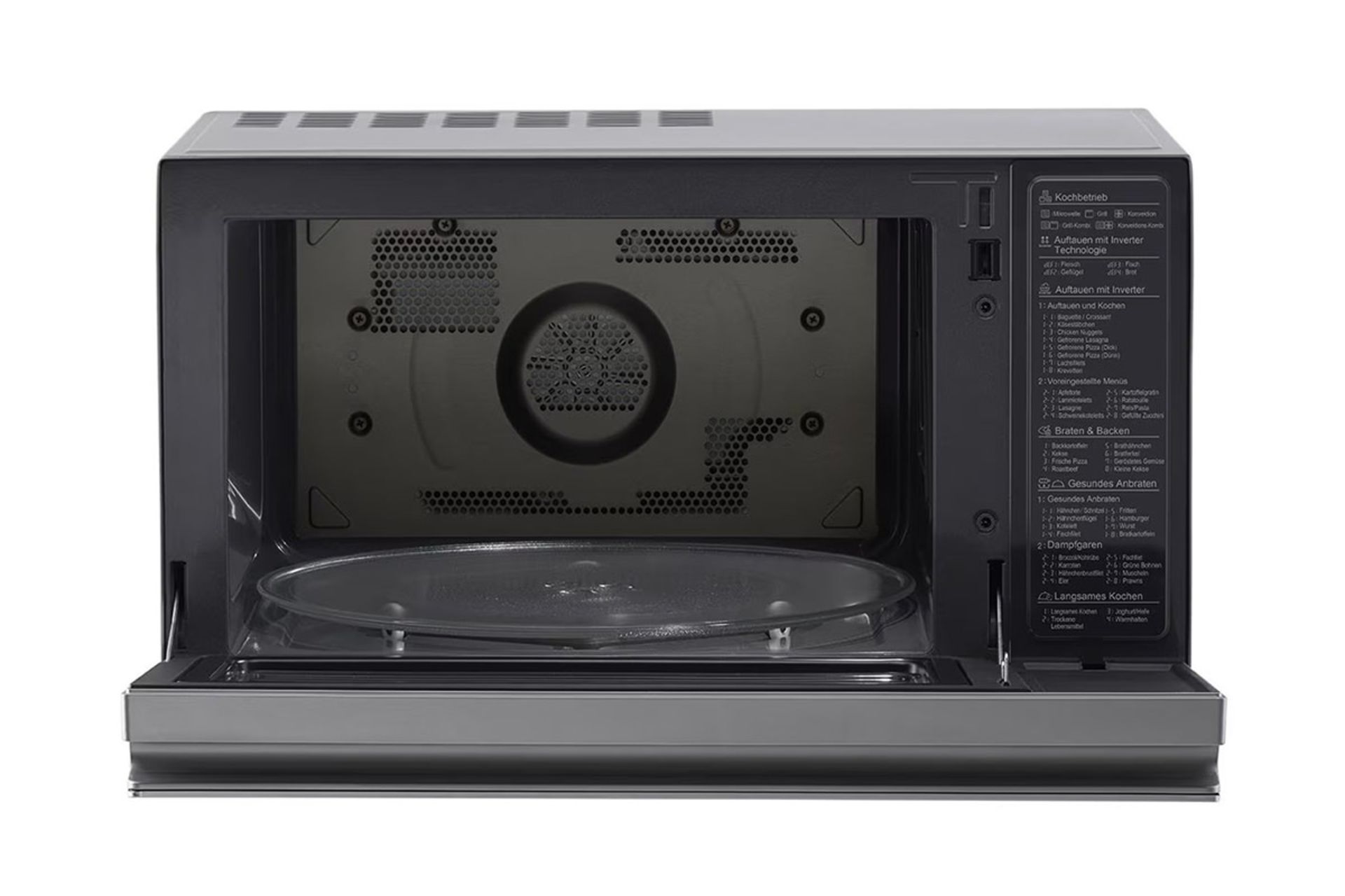 مرجع متخصصين ايران مايكروويو ال جي LG MJ3965ACS نماي جلو و داخل