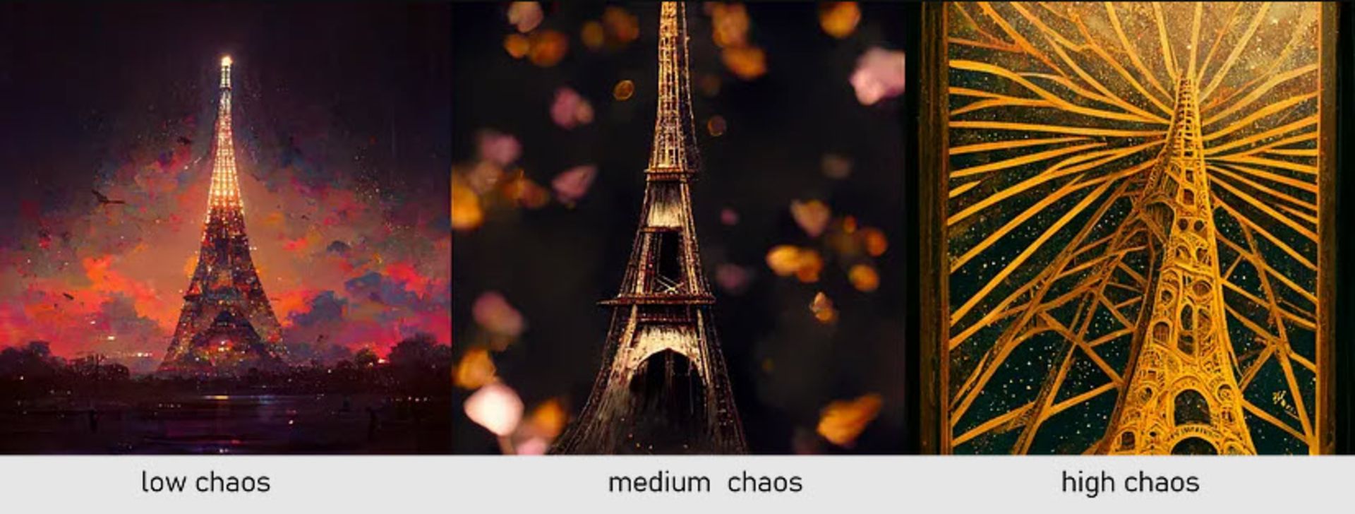 نمونه خروجی میدجورنی با پارامتر Chaos