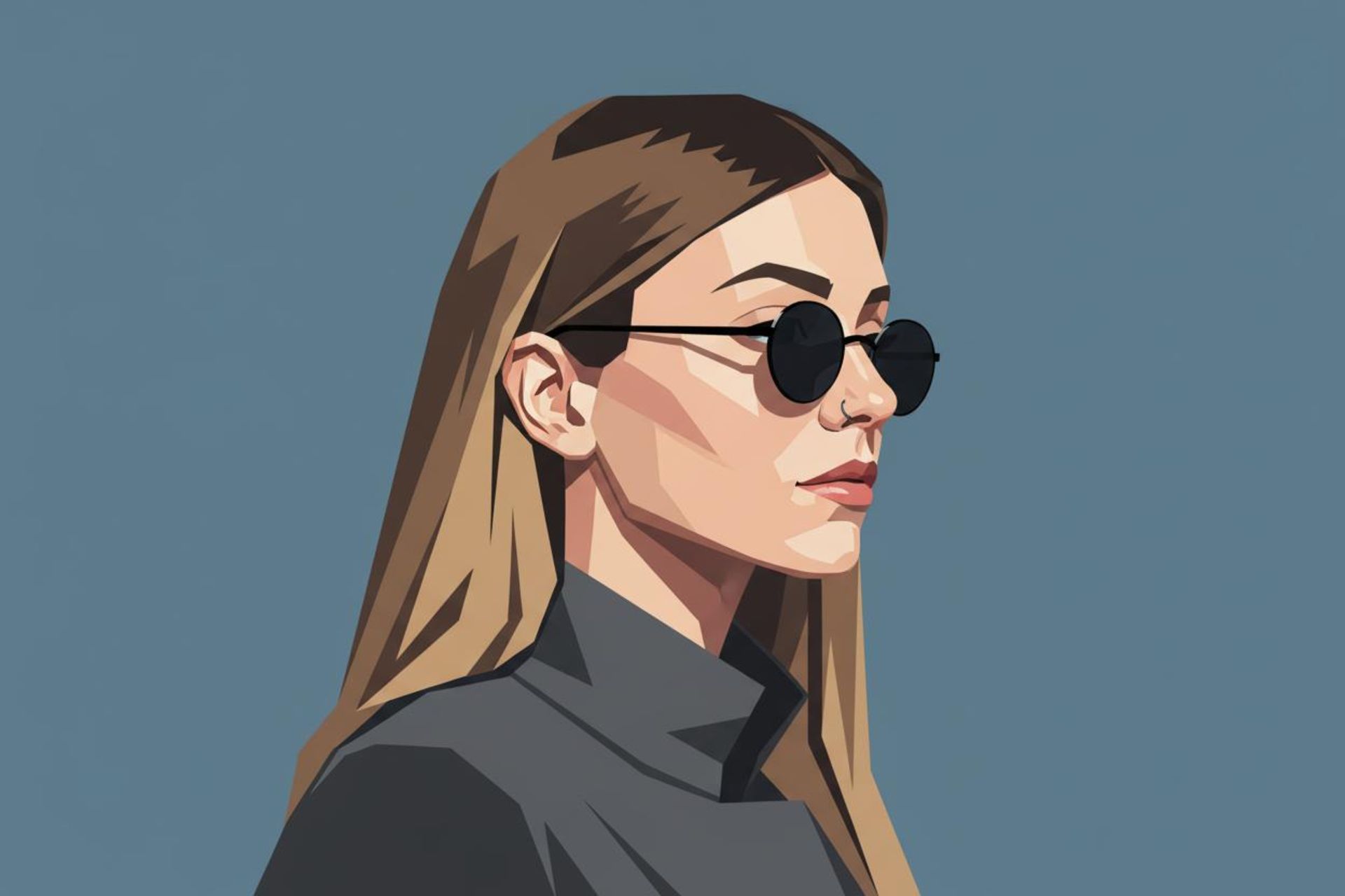 پرتره‌ی وکتور آرت از یک زن