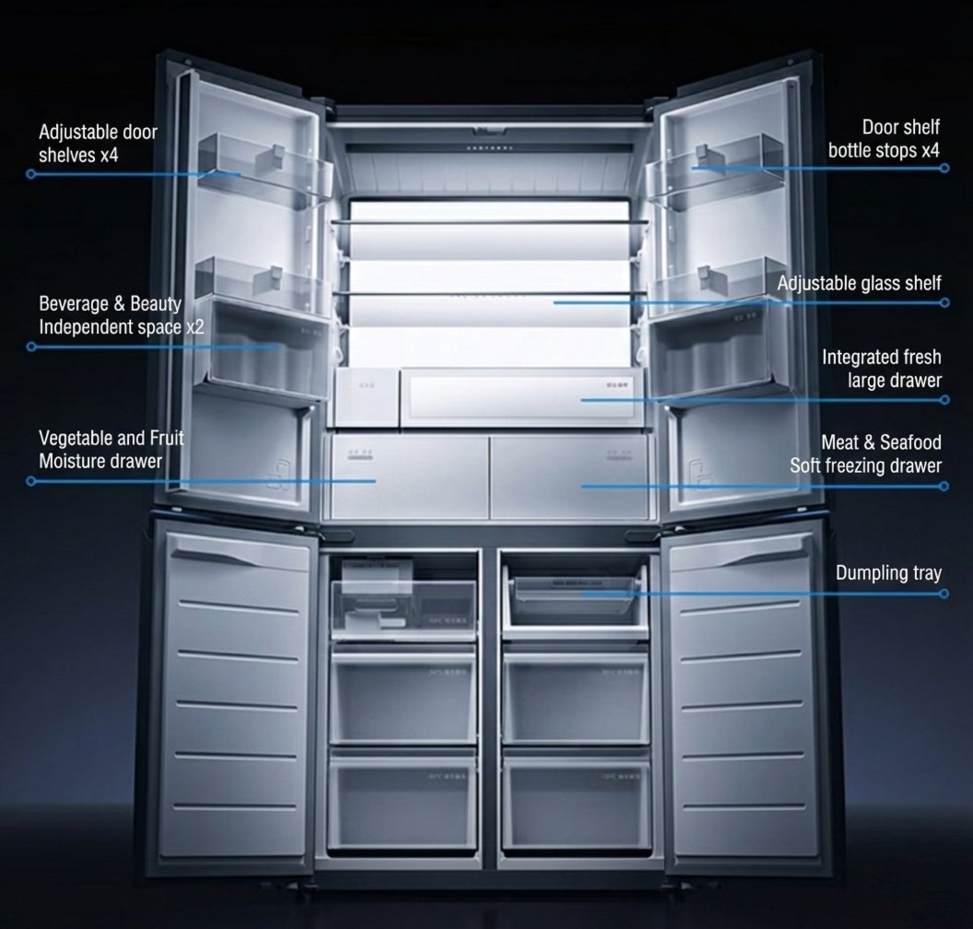 یخچال شیائومی Mijia Refrigerator Pro Cross Embedded 560L