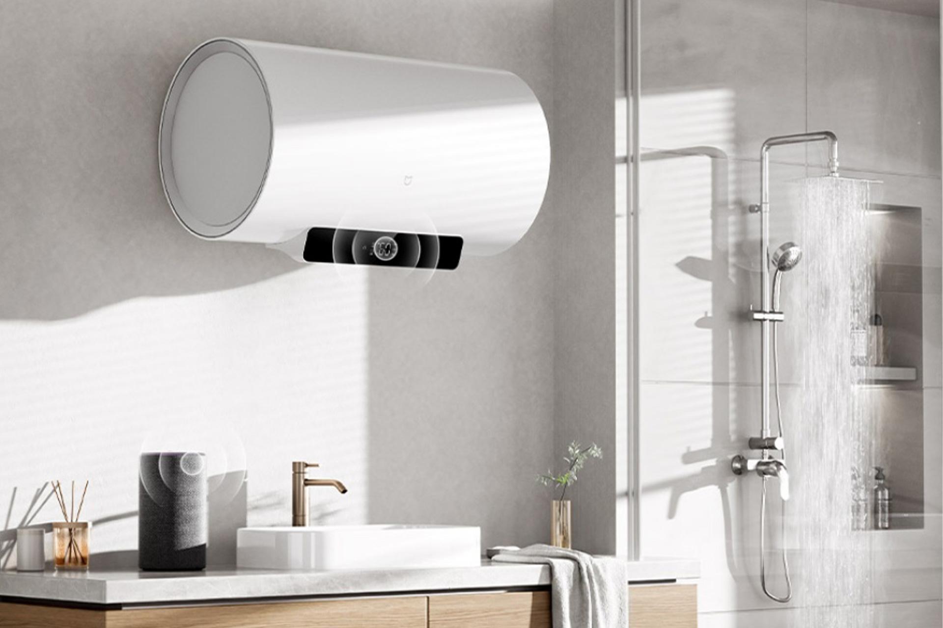 آبگرمکن شیائومی روی دیوار داخل حمام