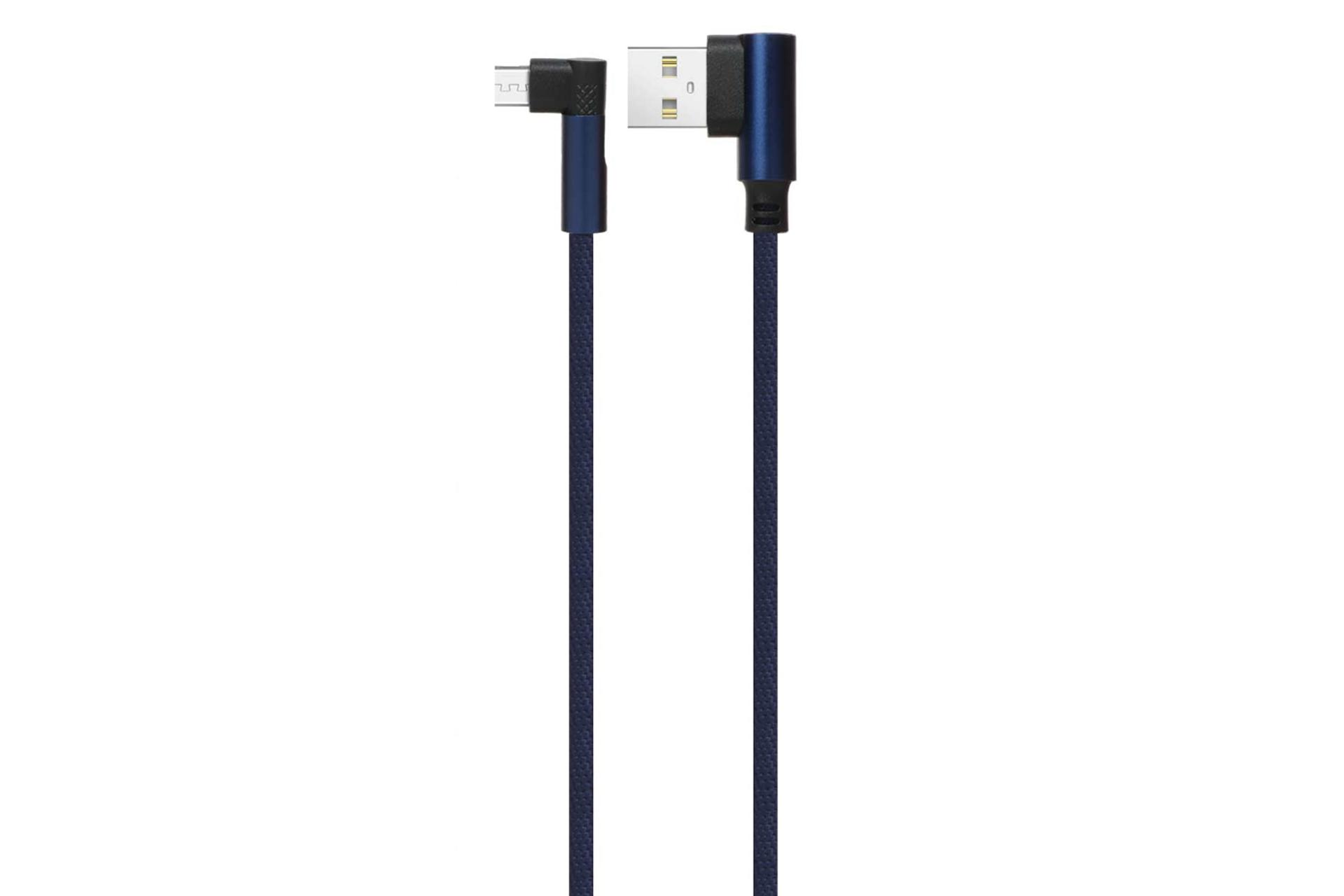 کابل شارژ USB میلر Type-A به Micro-USB مدل CA-1154 با طول 2 متر رنگ آبی