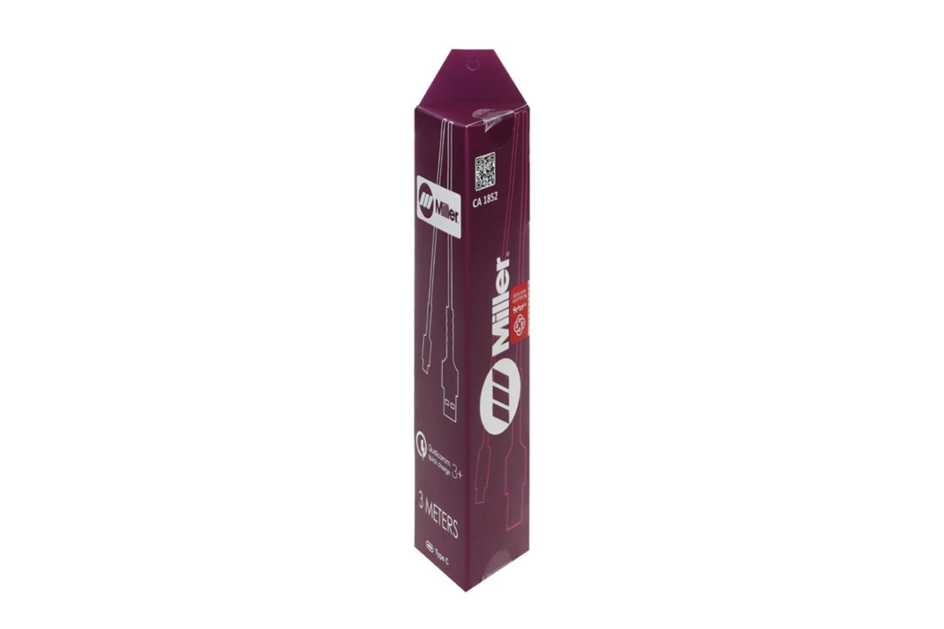 جعبه کابل شارژ USB میلر Type-A به Type-C مدل CA-1852 با طول 3 متر