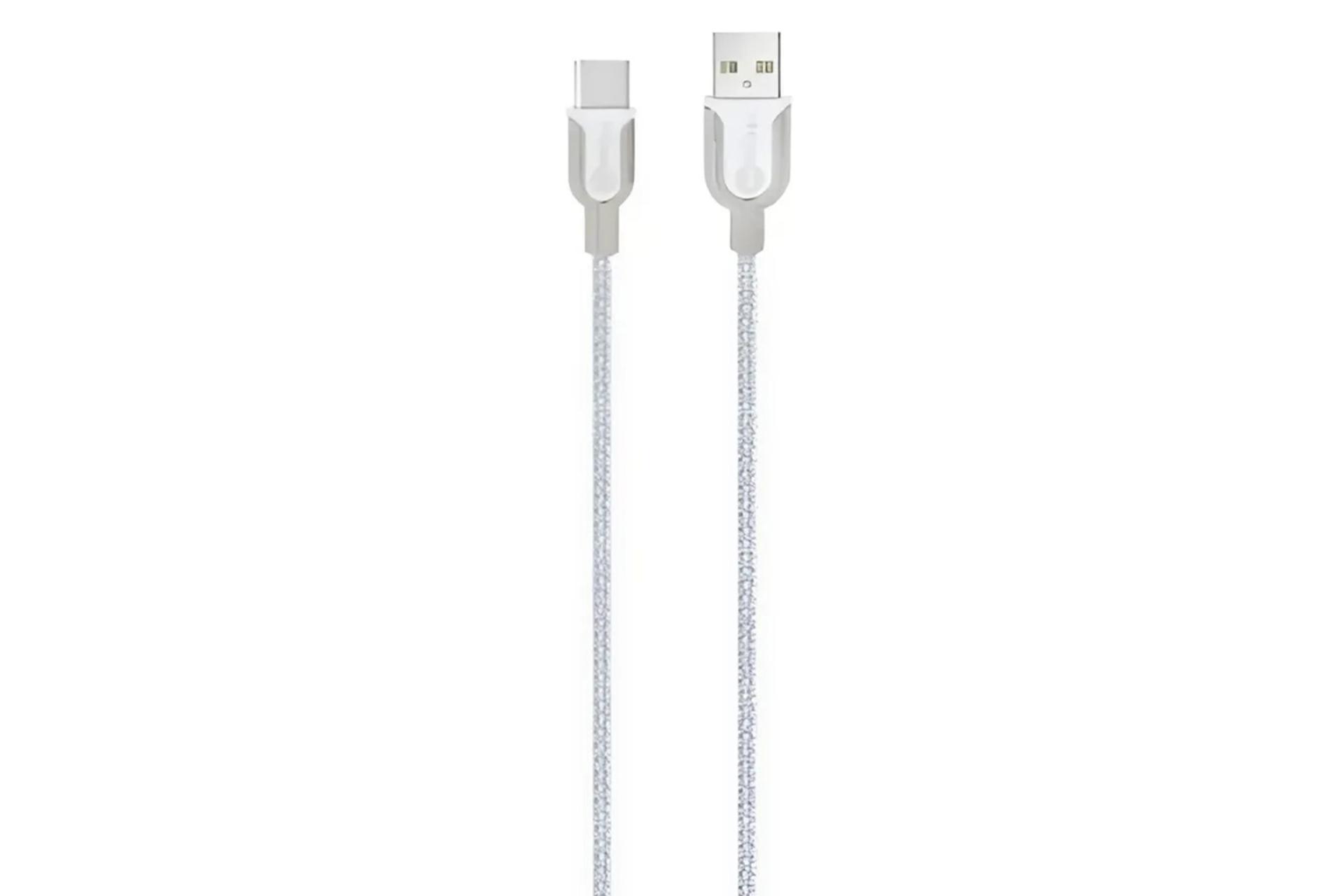 کابل شارژ USB میلر Type-A به Type-C مدل CA-1852 با طول 3 متر رنگ سفید