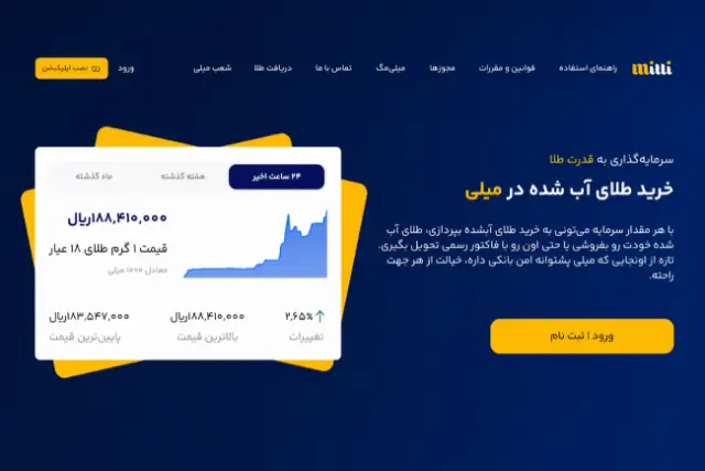میلی؛ راهی مطمئن برای خرید آنلاین طلای آب‌شده