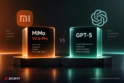 مکعب‌های نورانی مدل هوش مصنوعی MiMo V2.6-Pro در مقابل GPT-5