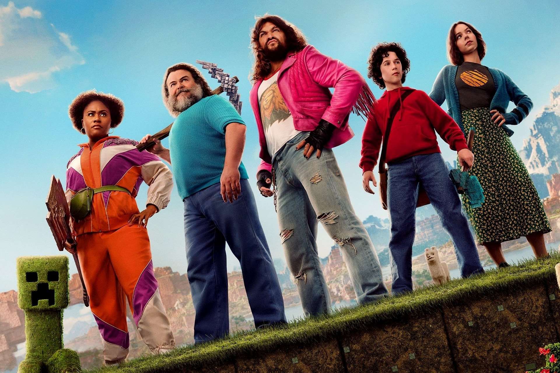 جک بلک و جیسون موموآ در پوستر فیلم ماینکرفت