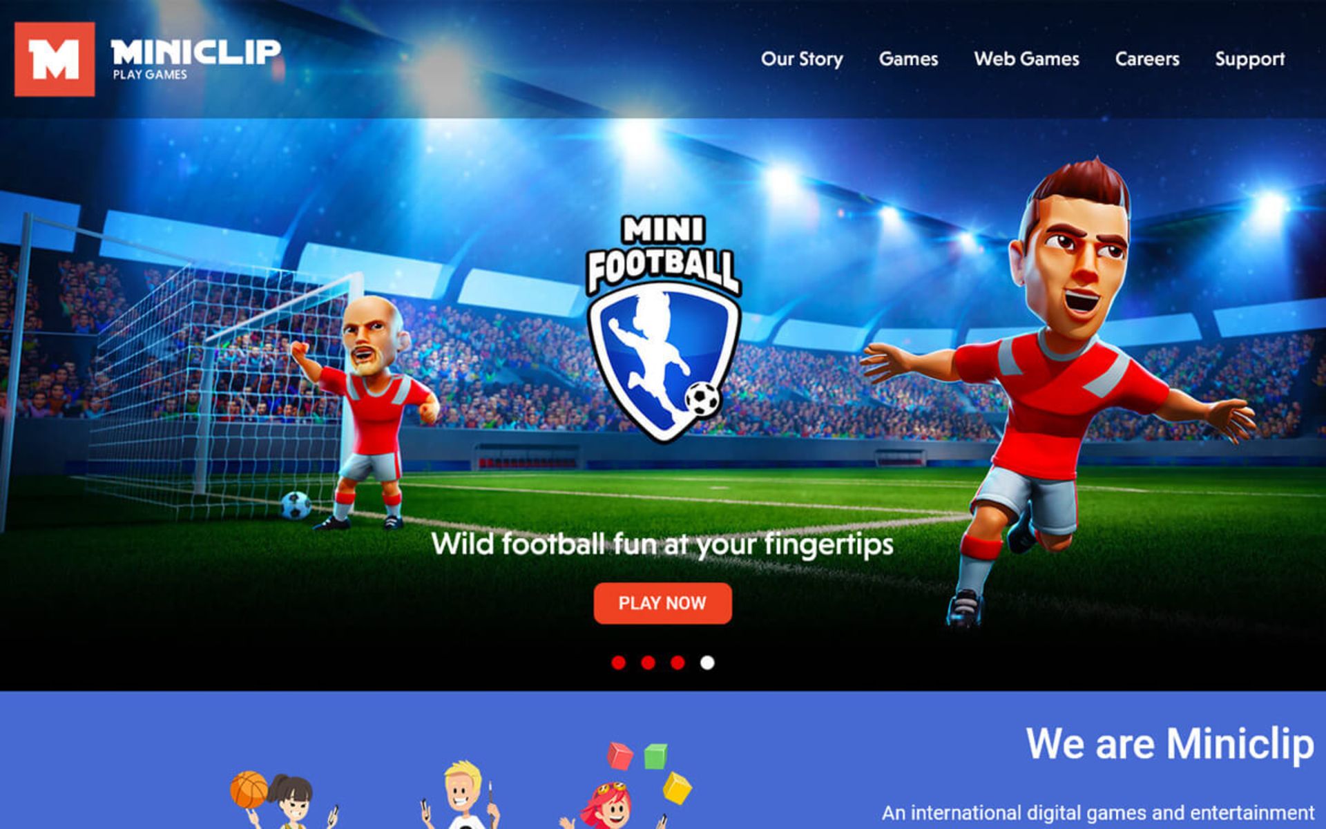 وب‌سایت بازی آنلاین miniclip بدون نیاز به نصب