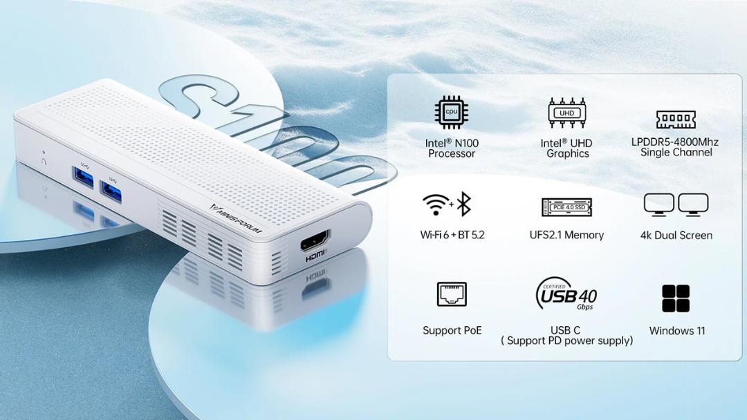 مینی کامپیوتر Minisforum S100