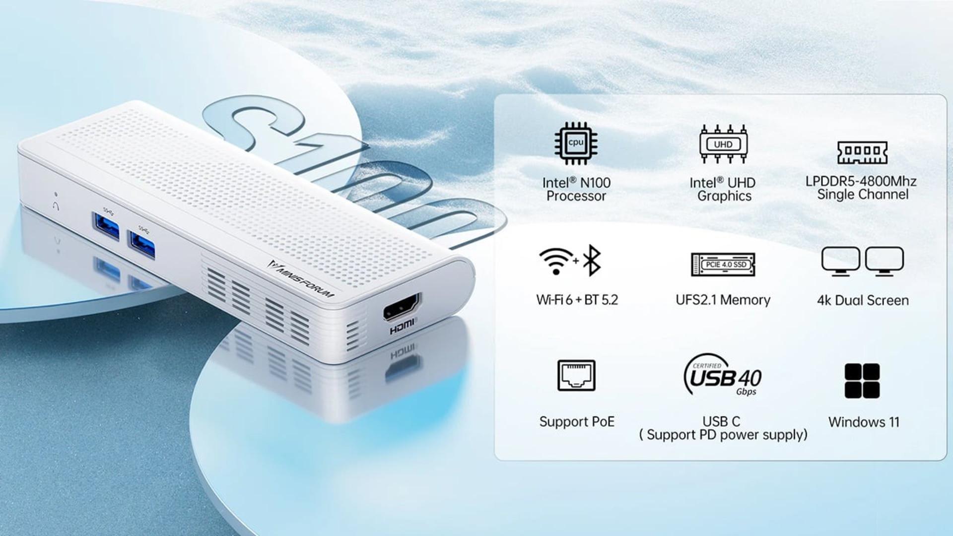 مینی کامپیوتر Minisforum S100