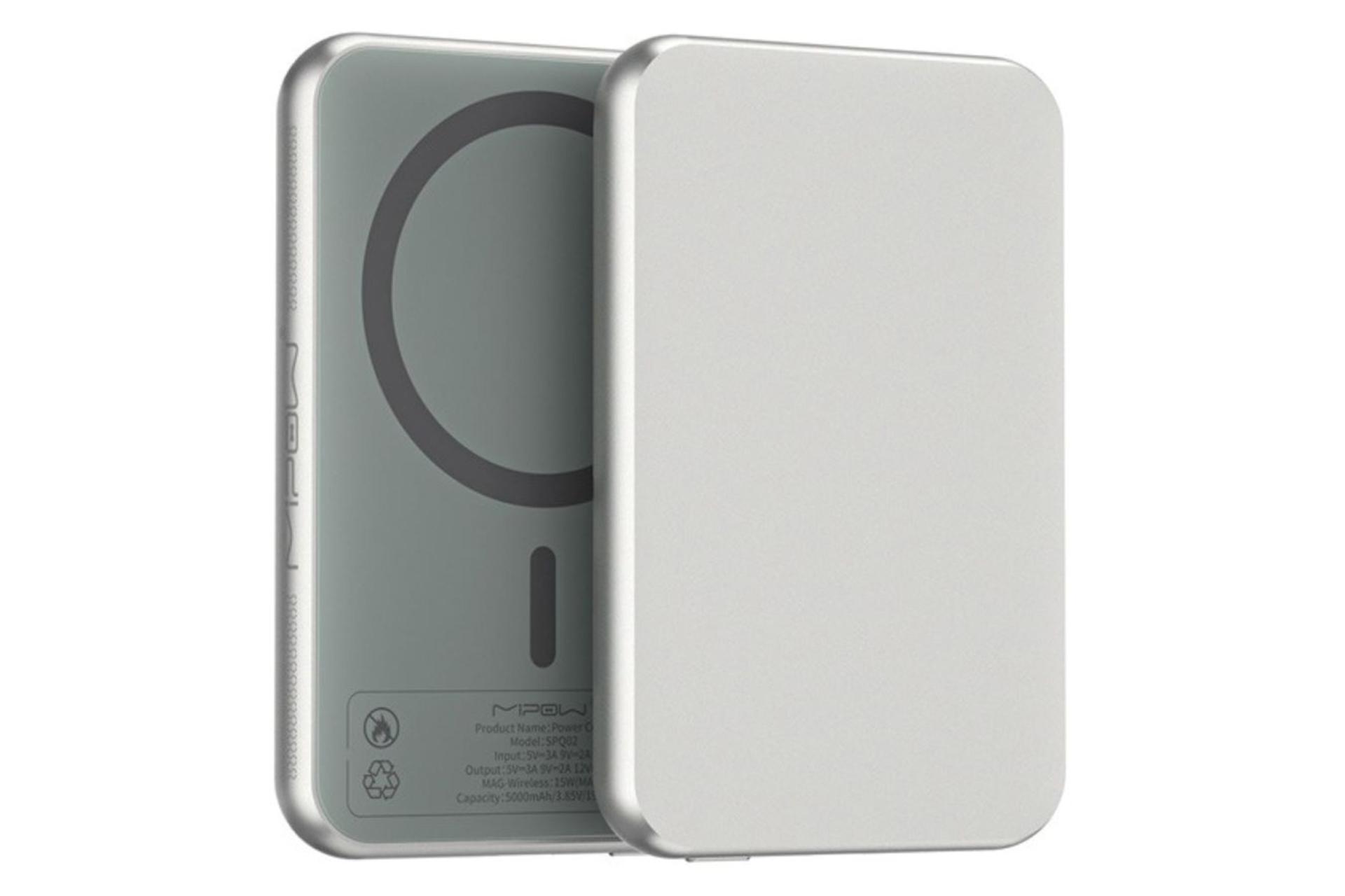 پاور بانک مایپو Power Cube Maglink Slim SPQ02 با ظرفیت 5000 میلی‌آمپر ساعت و امکان شارژ بی سیم