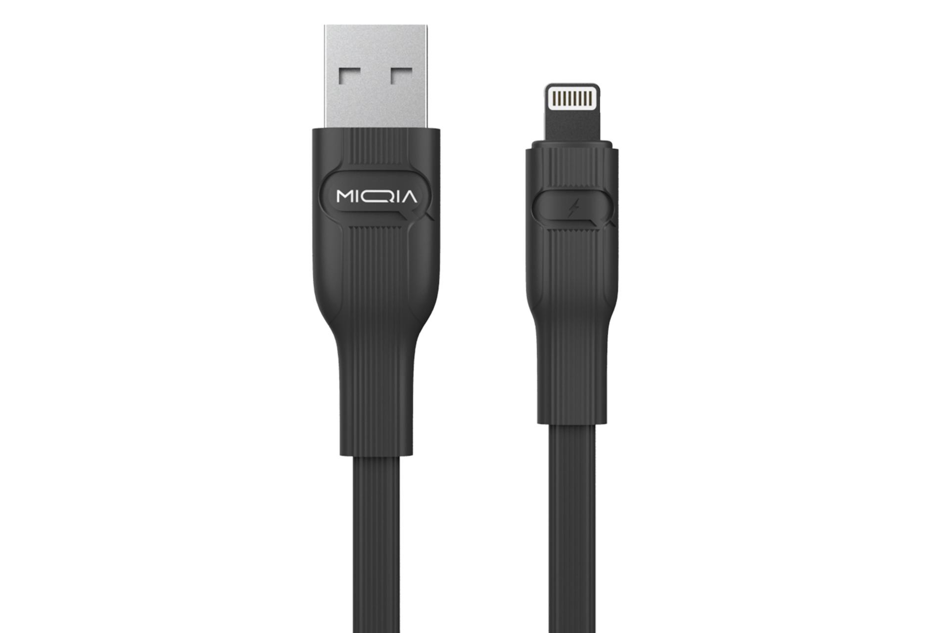 کابل شارژ USB میکیا Type-A به Lightning مدل MC19 با طول 1 متر رنگ مشکی